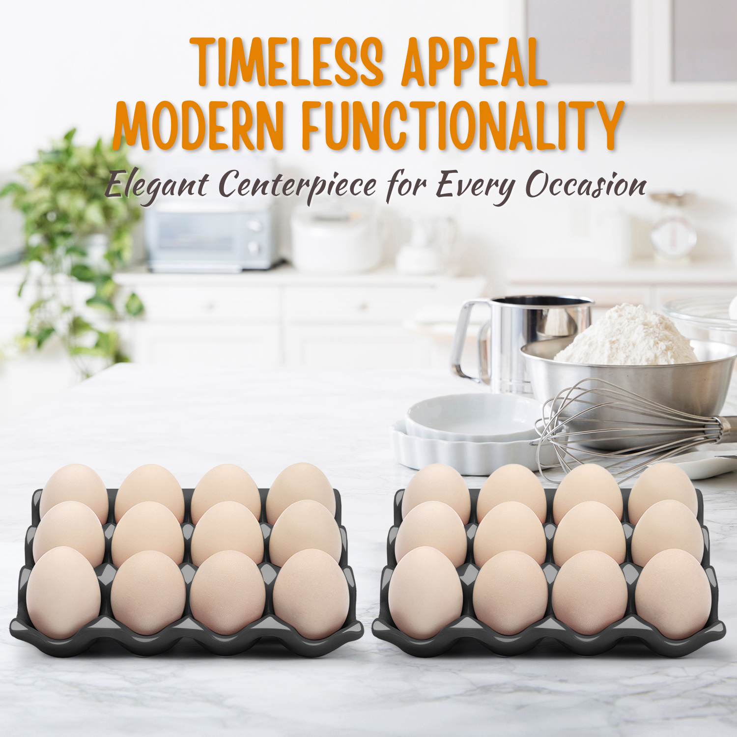 Easy to Clean Egg Tray- Smooth, impermeable material resists staining so can be easily cleaned with a scouring pad and soapy water. High-fired ceramic material is solid, durable and resists scratches