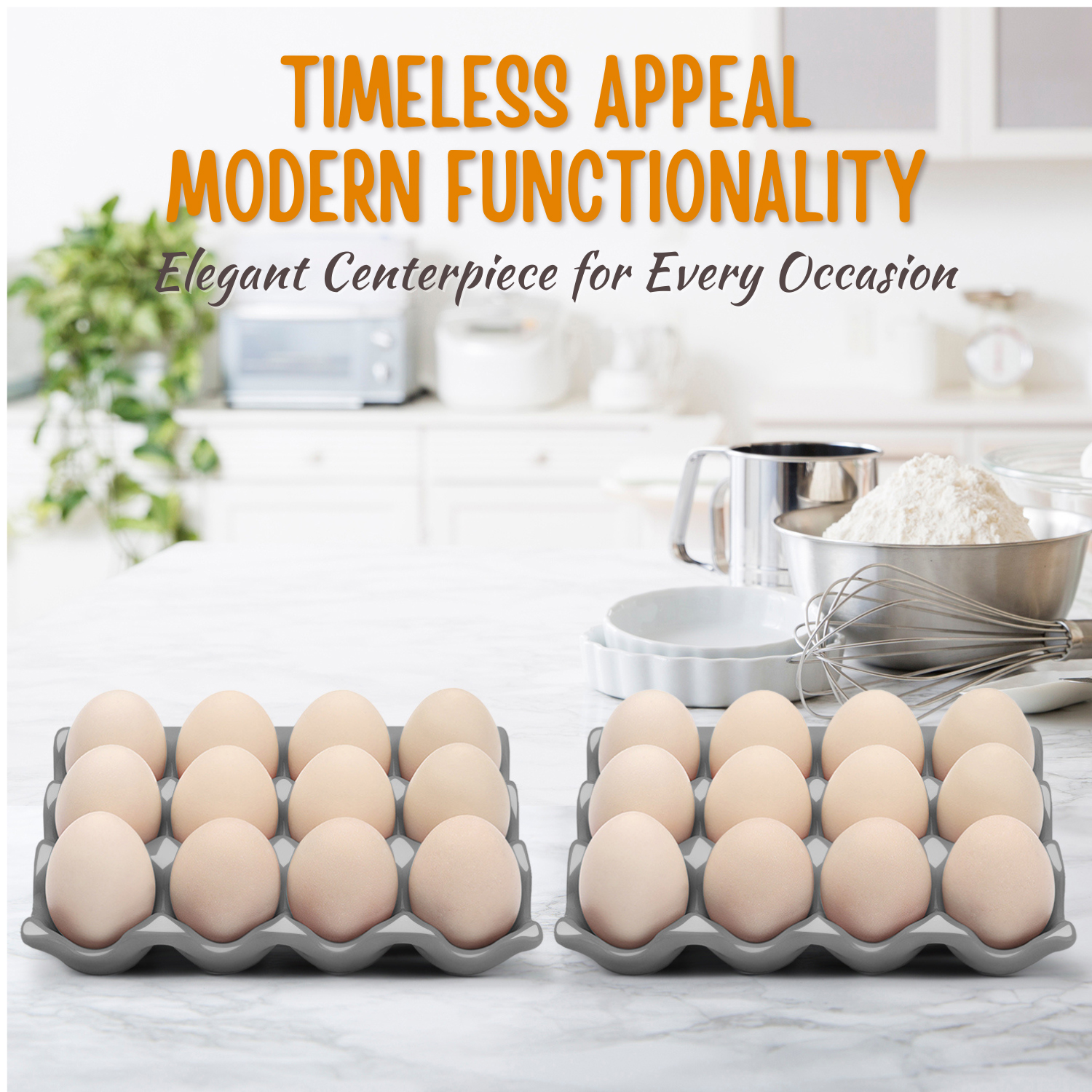 Easy to Clean Egg Tray- Smooth, impermeable material resists staining so can be easily cleaned with a scouring pad and soapy water. High-fired ceramic material is solid, durable and resists scratches