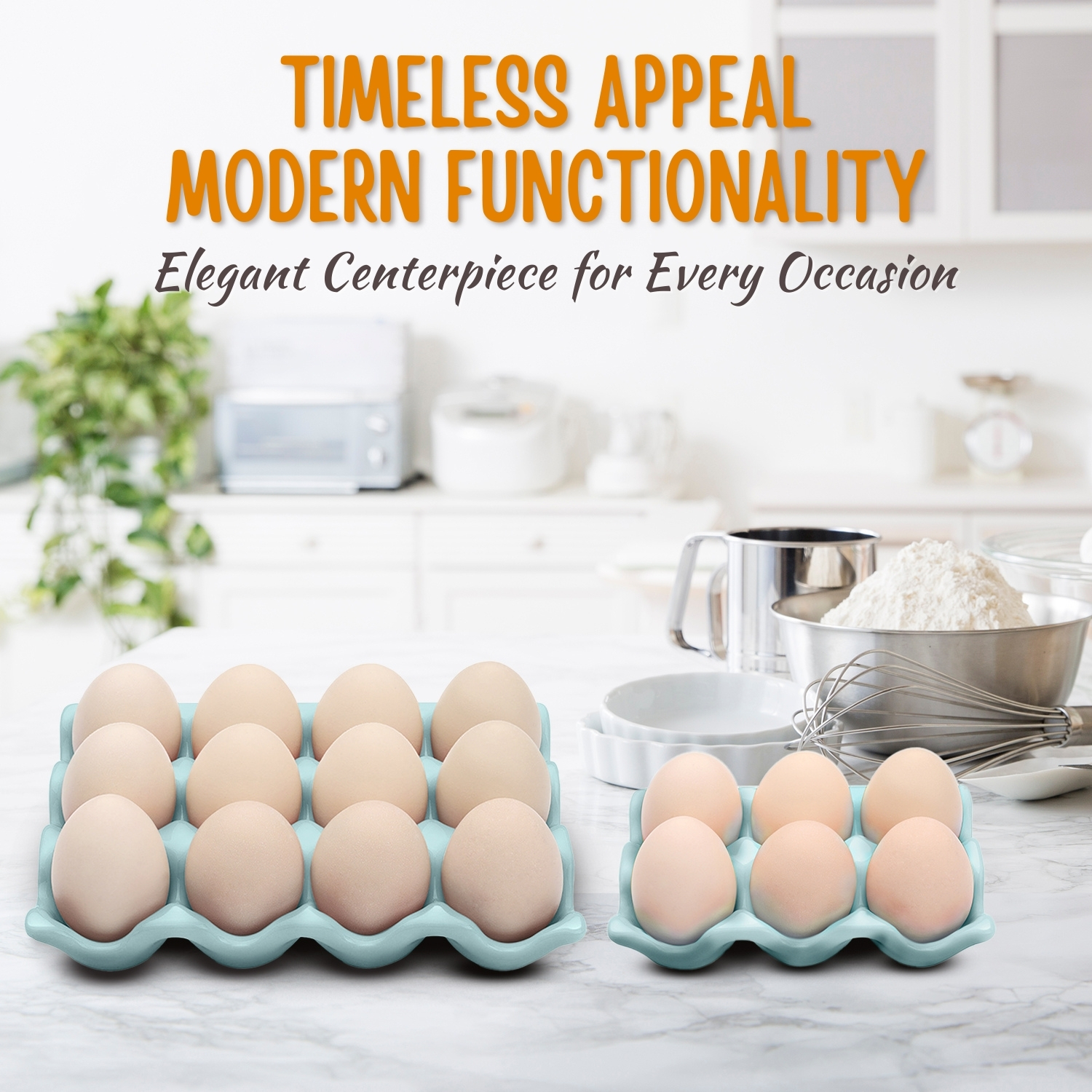 Easy to Clean Egg Tray- Smooth, impermeable material resists staining so can be easily cleaned with a scouring pad and soapy water. High-fiBlue ceramic material is solid, durable and resists scratches