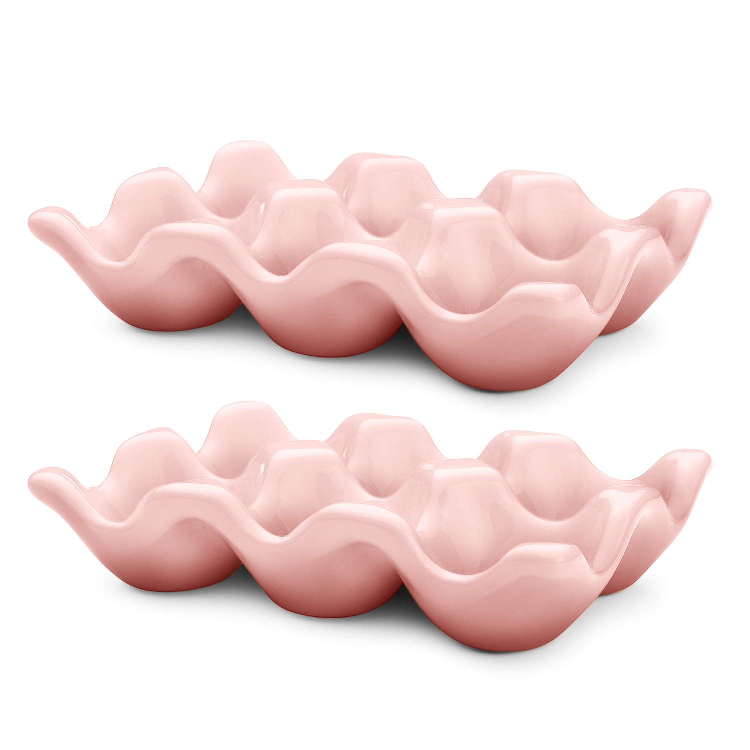 Stylish and Practical Design - Our Ceramic Egg Holder offers a sleek, elegant design that complements kitchen decor. Featuring 6 rounded slots, this 6 Egg Holder keeps your eggs secure and prevents breakage