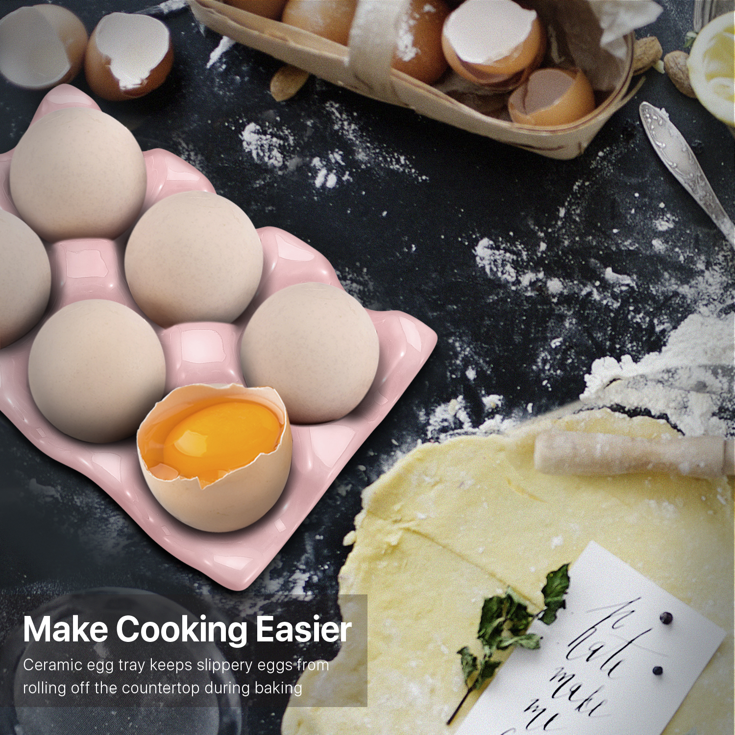 Microwave and Dishwasher Safe - This ceramic egg tray is safe for microwave, dishwasher, freezer, and oven - up to 500 deg. Fahrenheit, simplifying your chores without compromising on style and function