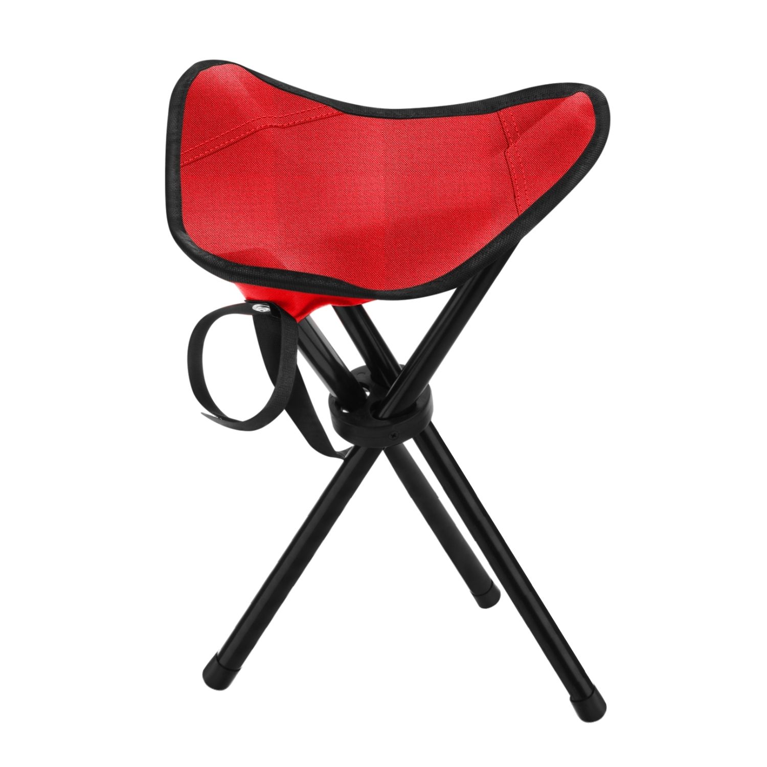 details about folding chair hiking fishing lawn portable pocket chair with  3 legs stool red
