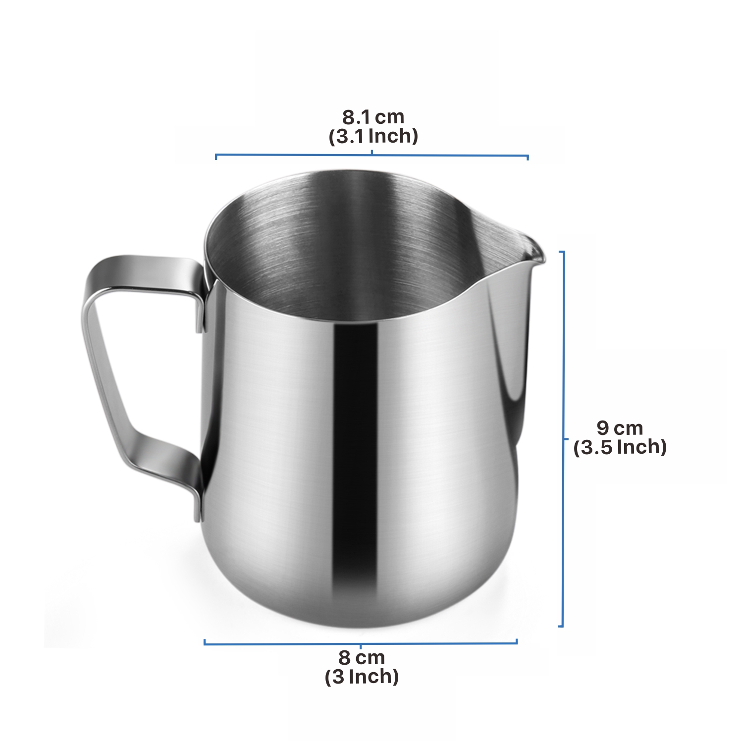 Stainless Steel Milk Frothing Pitcher - Milk Steamer Cup Suitable for ...