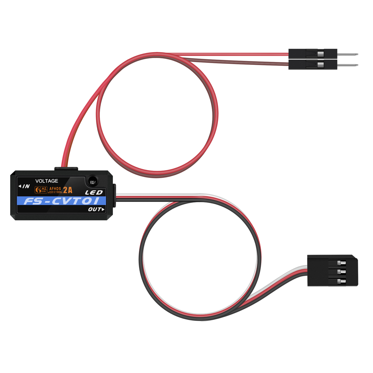 FlySky FS-CVT01 Voltage Collection Battery Sensor Module for Flysky Receiver Box iA6B iA10 PL18 NV14 FrG4 Noble NB4 i10 i8 i6s i6x i6 Terminal Detection Reverse Negative Value Model Airplane Car Boat