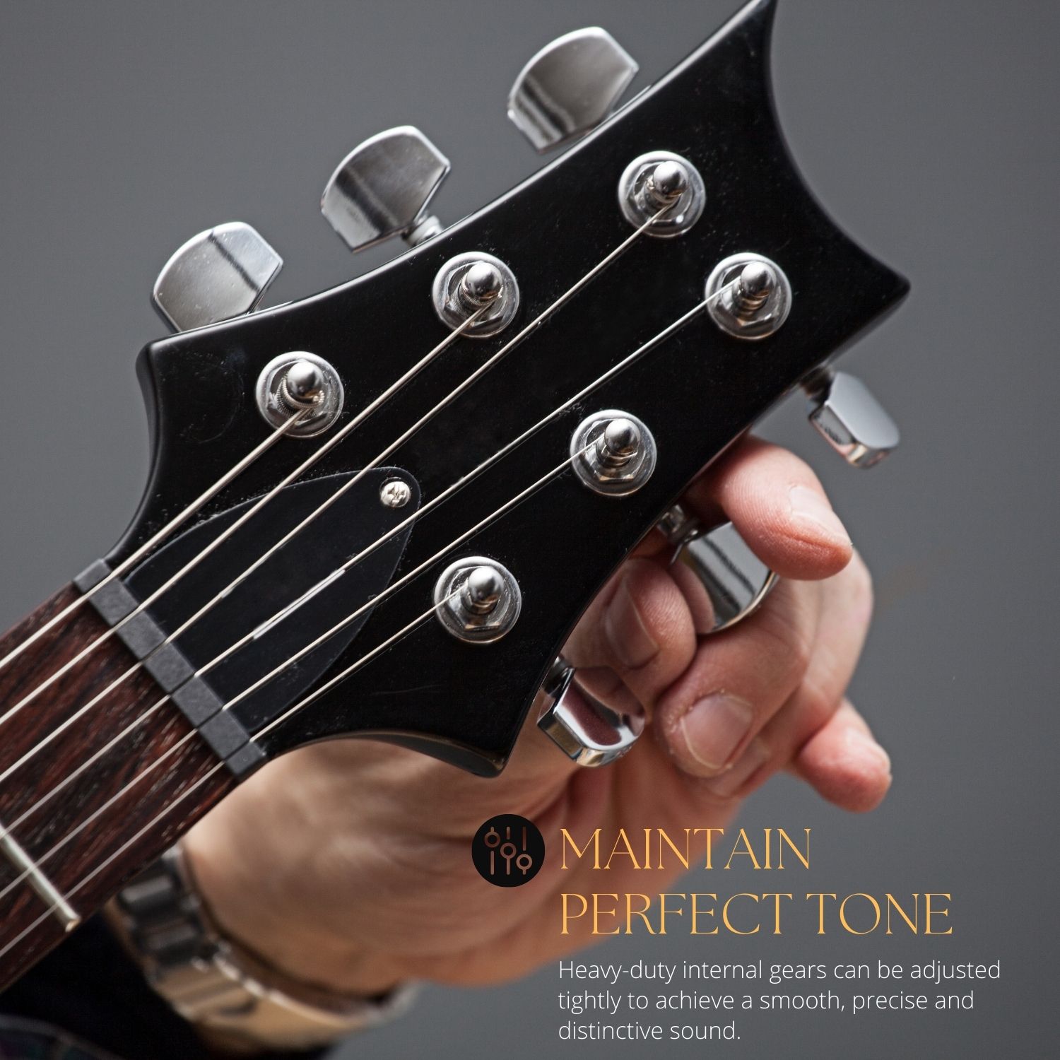 Easy to Install - No special skills are needed. It comes with an innovative locking mechanism with washers and bushings to let you quickly replace your worn-out guitar tuner machines.