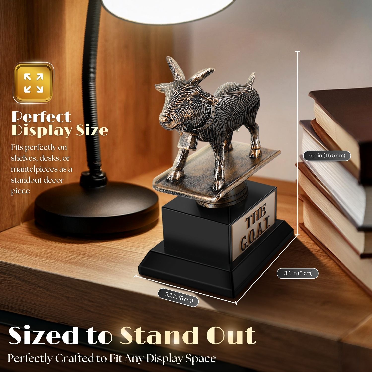 The Goat Trophy - Laser Engraved Greatest of All Time Funny Trophy