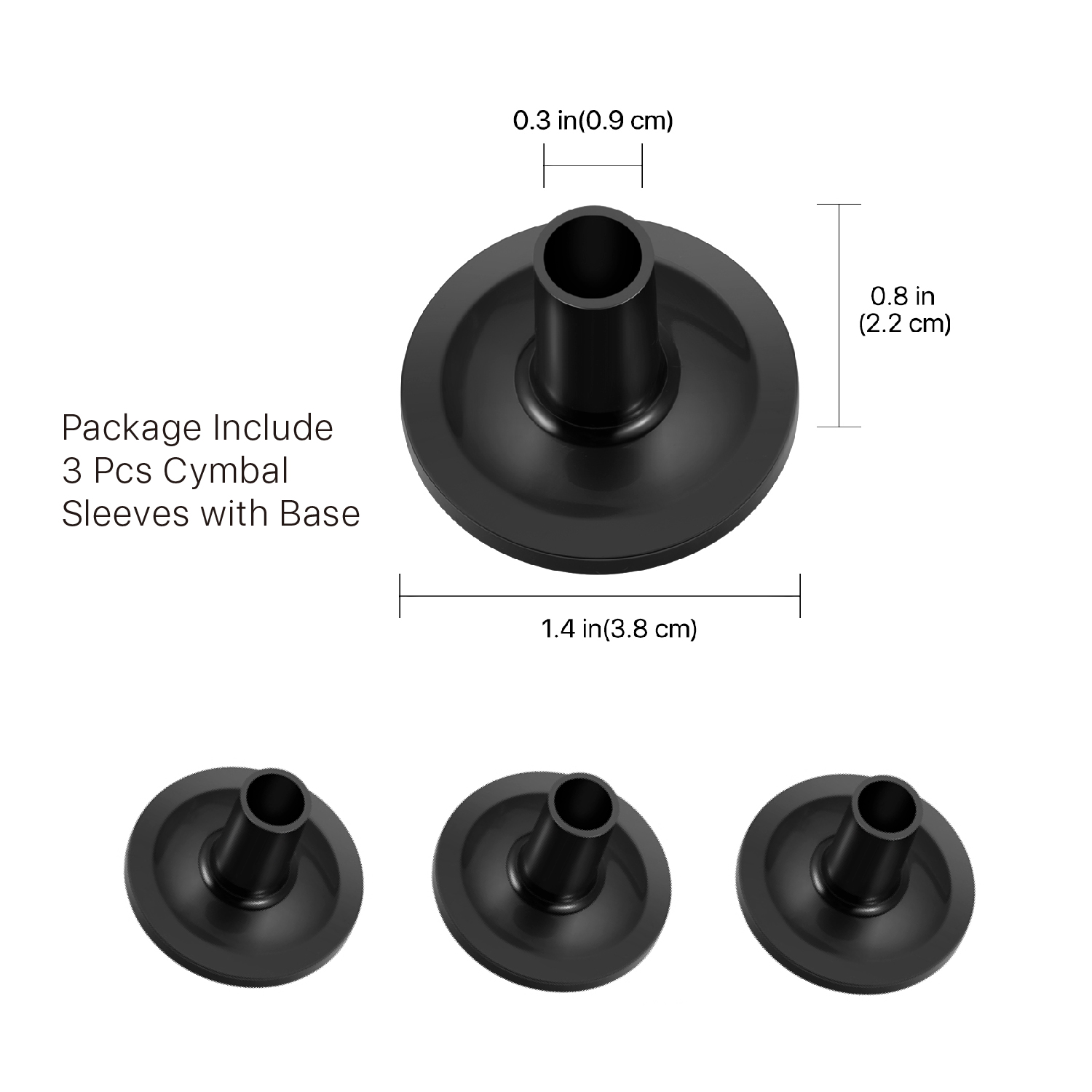 No Key Holes, Longer Cymbal Life: Cymbals should never be touching metal to metal, extra cymbal stand sleeves/sheaths, washers, and felt pads makes sure you won't have to stop playing your drum set or risk damaging it because of a lost sleeve