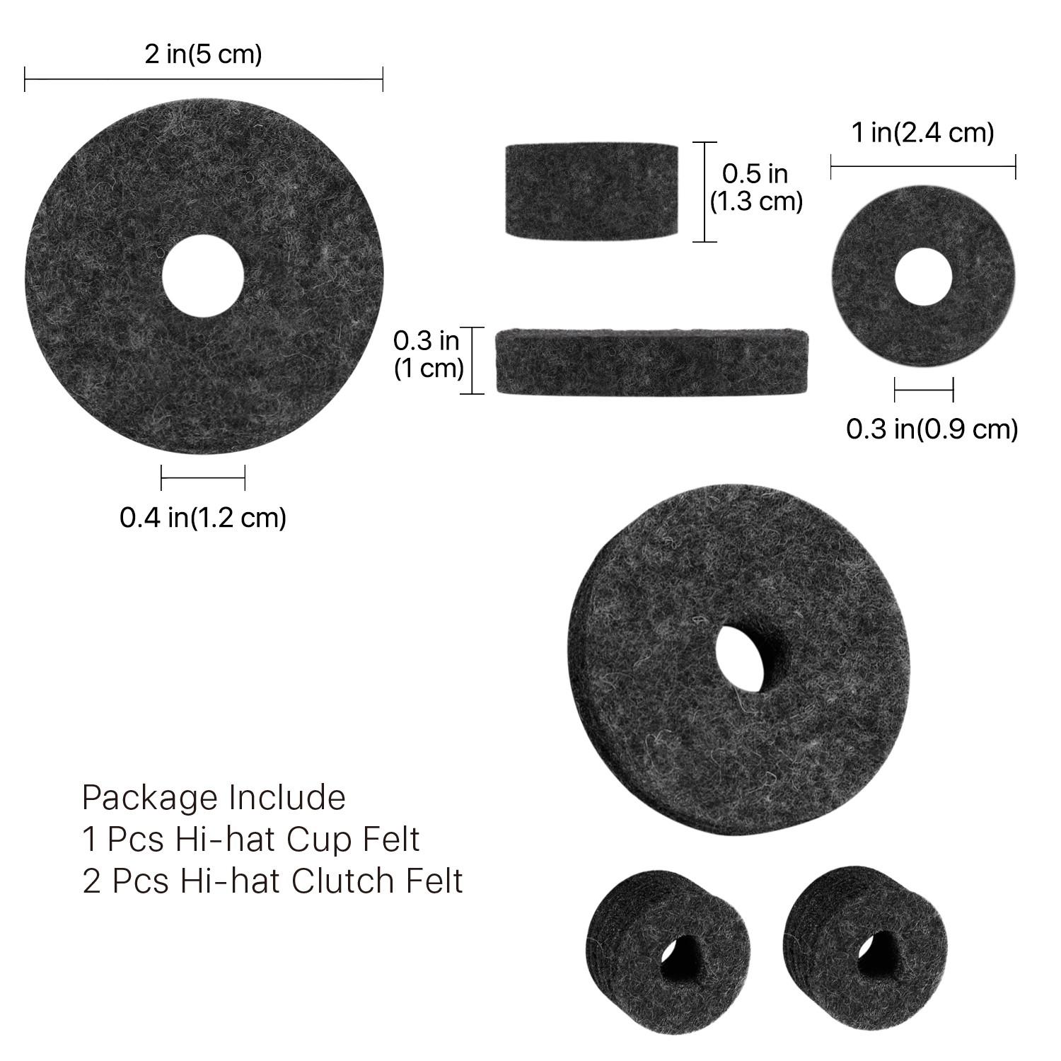 Durable Smooth Fitting Sleeves:  Made of durable rubber, fits smooth and snug at the perfect height on the cymbal stand to protect the cymbals from toughing against metal.