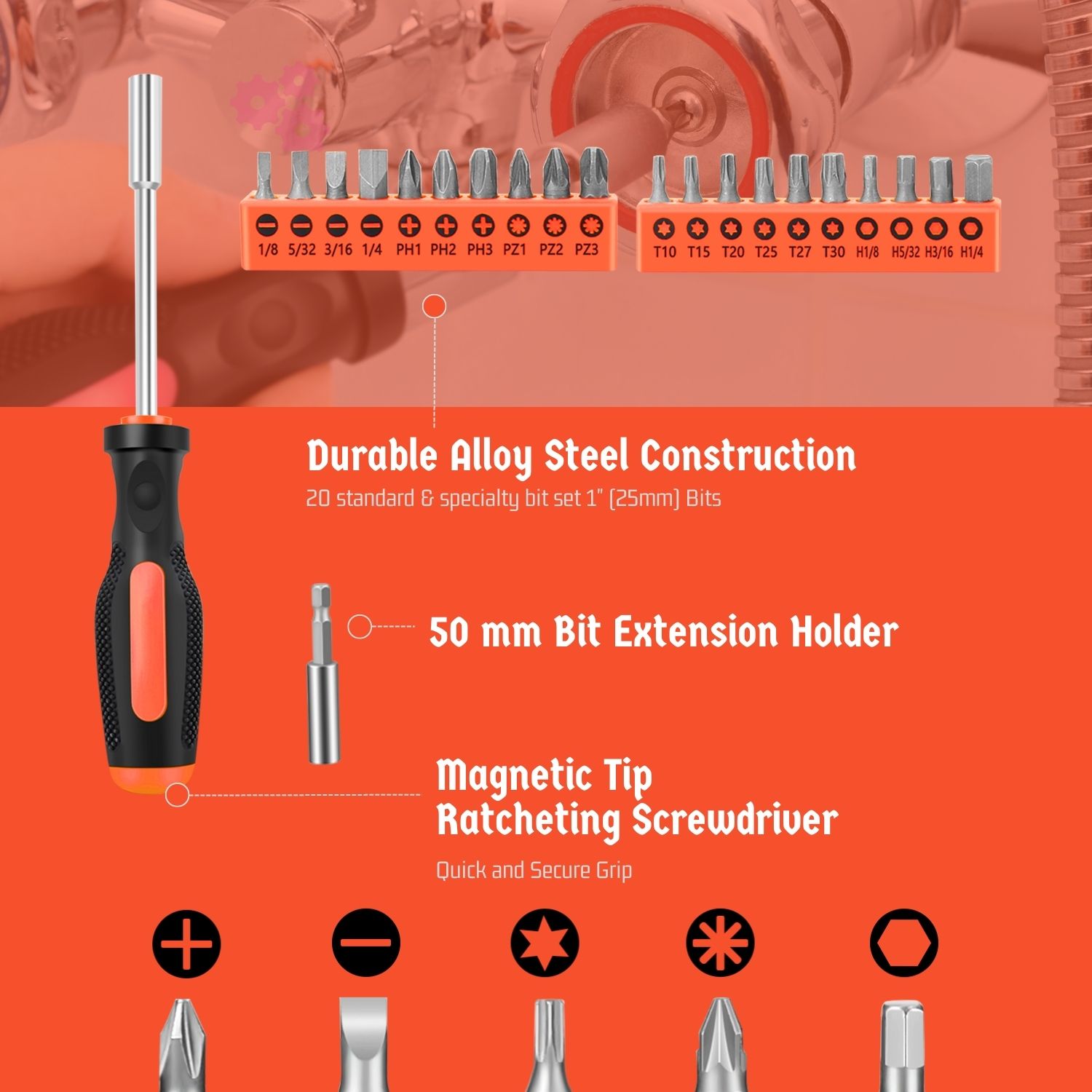 High-Quality Build Tools Set - The tools are made of high-quality metal alloy, are chrome coated to prevent oxidation, and have non-slip comfort grip handles for increased grip. It will last a lifetime under standard conditions of use