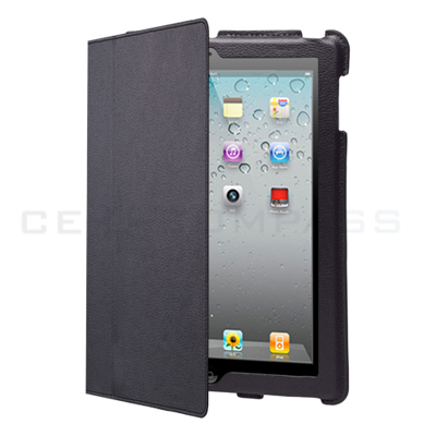 iPad 2 Magnetic Smart Cover Leather Case Stand Red  