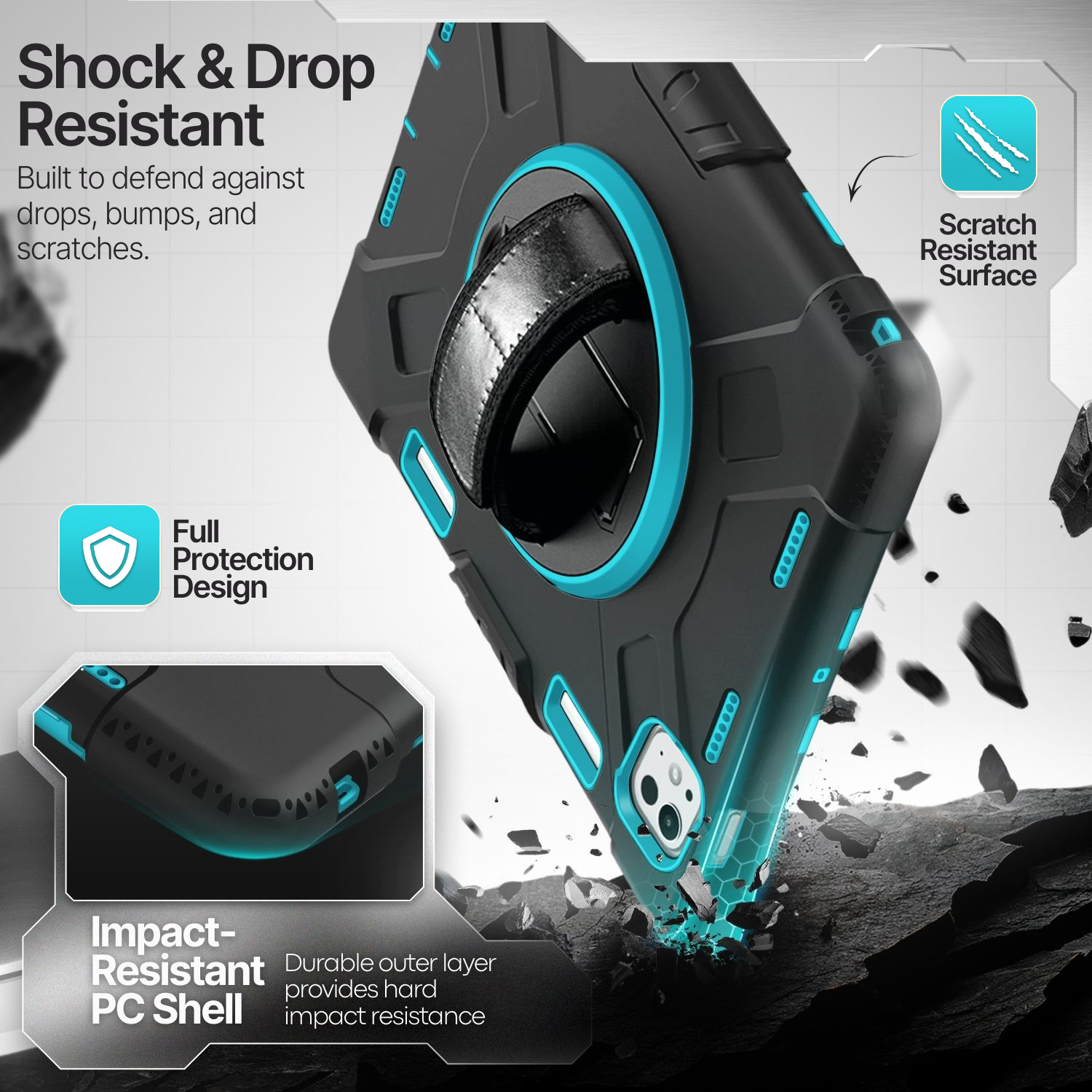 Functional and Protective: Our case for Apple iPad Pro 11" 5th Gen offers full protection. This protects your device from physical and potential damage, such as accidental drops, scratches, and bumps