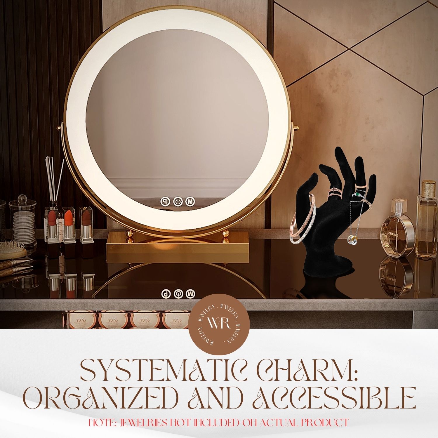 Modern and Elegant - Velvet black model hand for jewelry to create a contrast that allows you to successfully showcase your favorite rings, bracelets, bangles, and watches in the limelight.