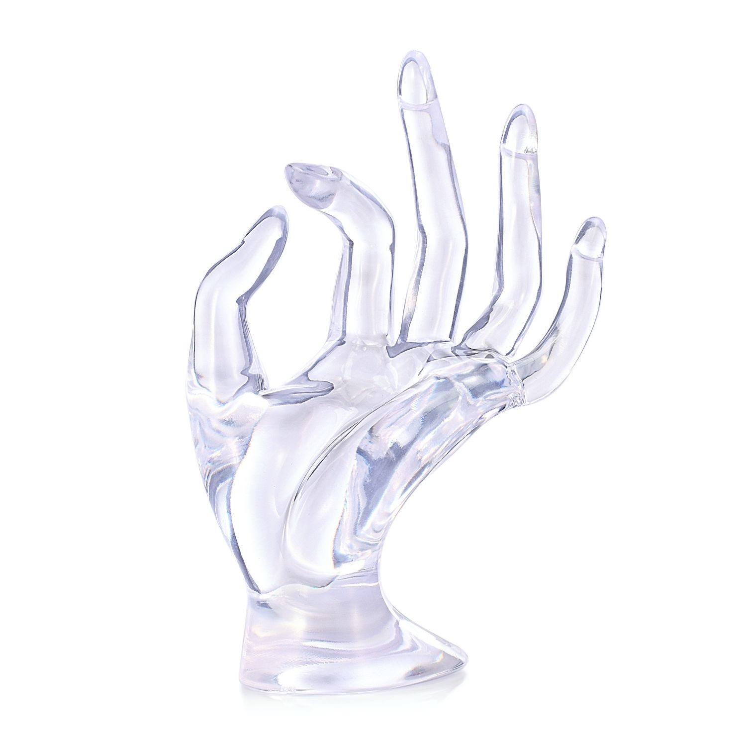 Stylish and Functional - Keep your collection of rings and other accessories organized while adding a classy vibe to your dresser, retail store, or tradeshows with this hand-form jewelry holder.