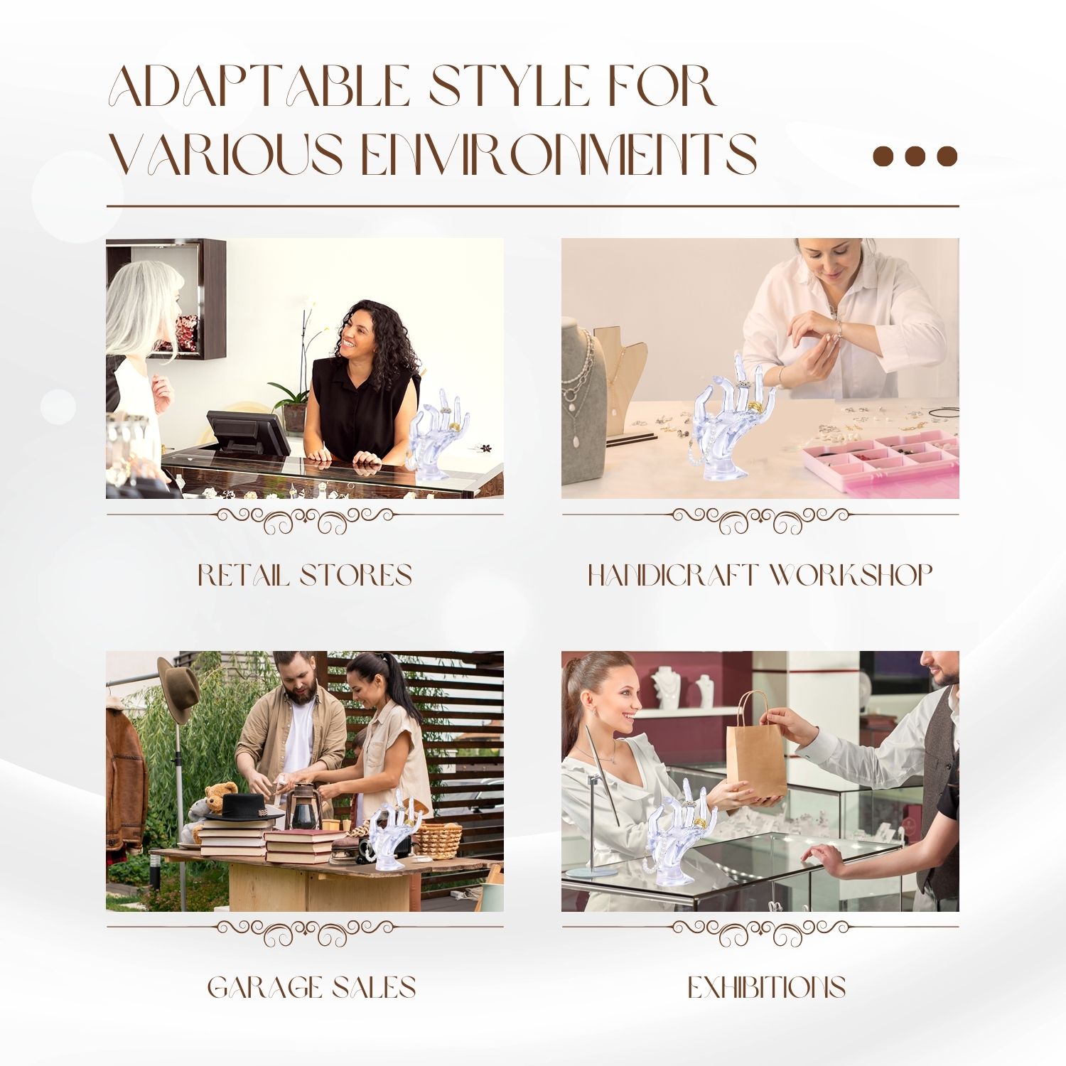 Wide Applications - This jewelry arm display makes a practical and essential choice for jewelry and watch retailers, or for personal use, to highlight hand-related jewelry and accessories, and even necklaces.