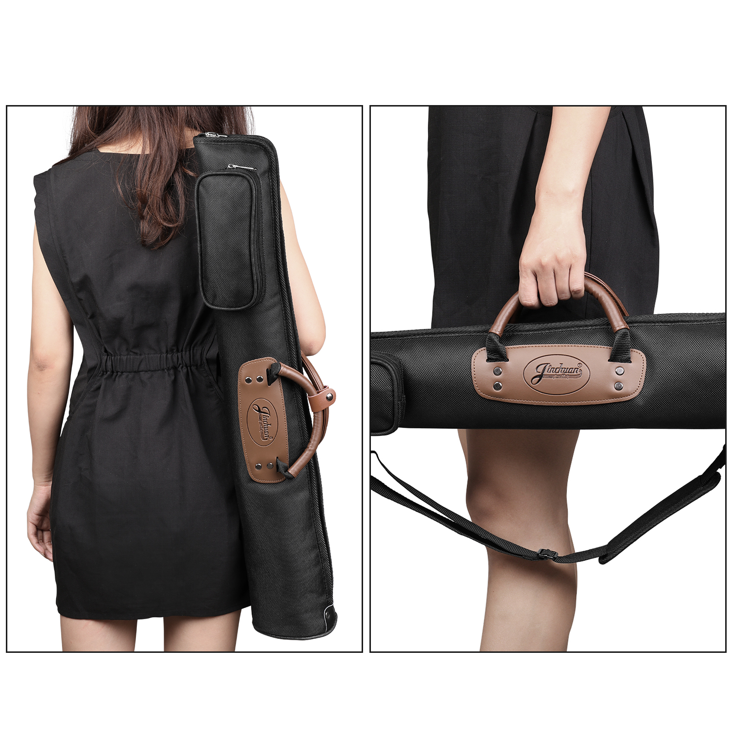 Soprano Saxophone Case, Sax Gig Bag Backpack w/ Strap, Leather Handles, Black eBay