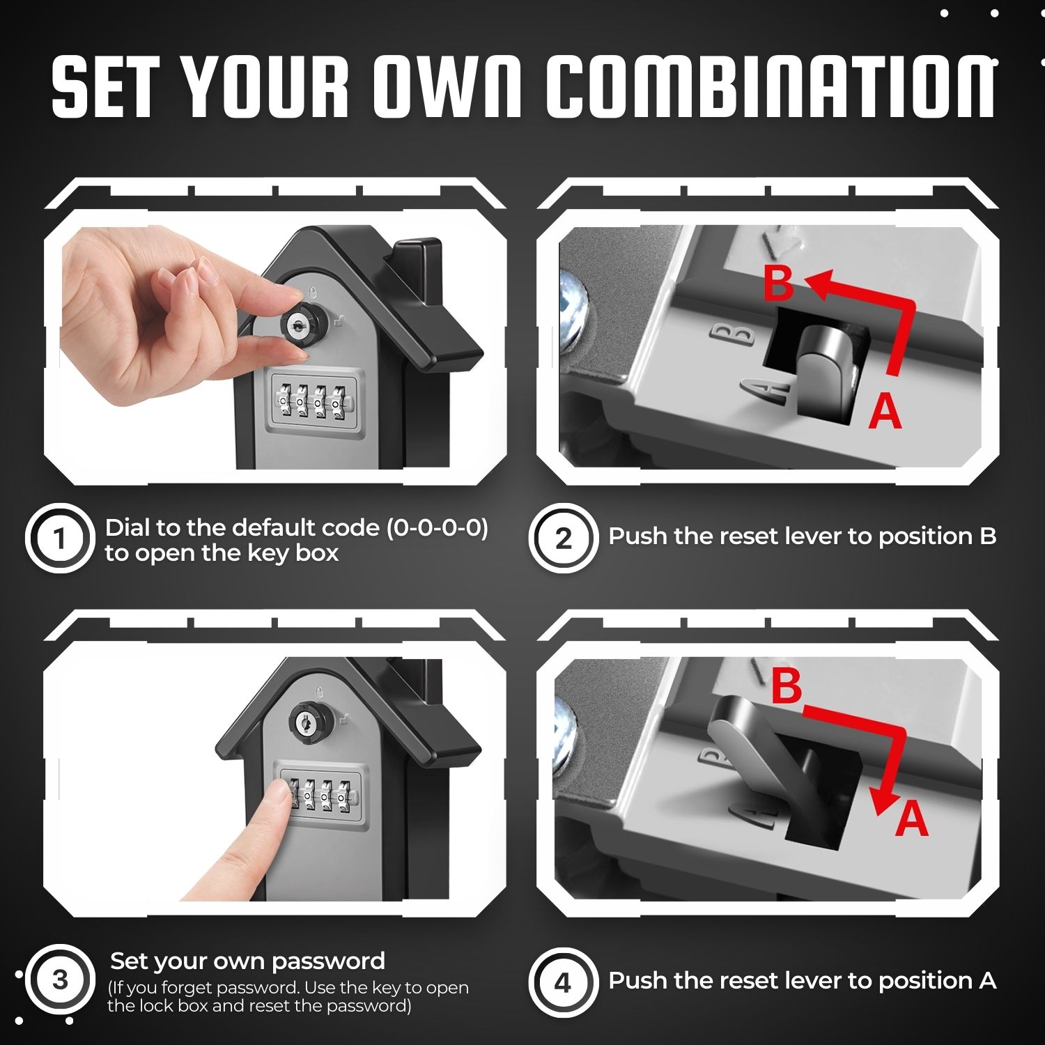 Master Lock Combination Lock Box 5420DHCLWSFLR/4 at
