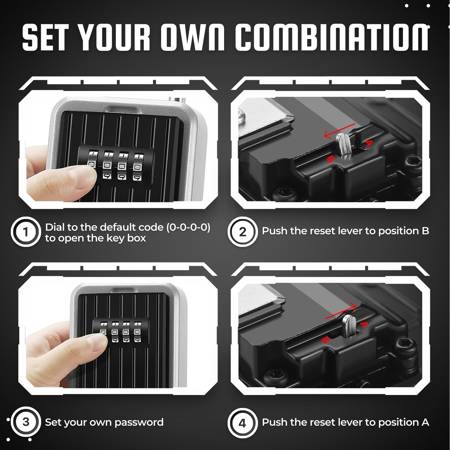 ULTIMATE CONVENIENCE FOR EVERYONE: This key lockbox for outside is perfect for granting access to family members, guests, or service personnel without physical key handovers. Install it at your home, office, or real estate properties for efficient and secure key management.