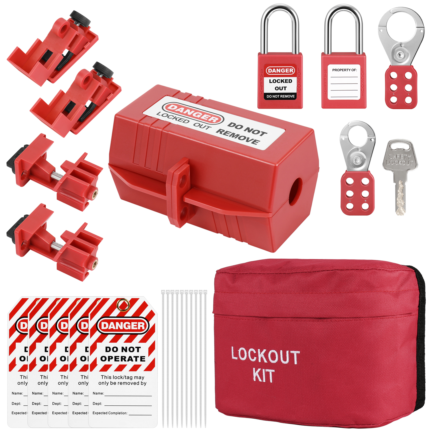 Electrical Lockout Tagout Kit – 1 Key Per Lock