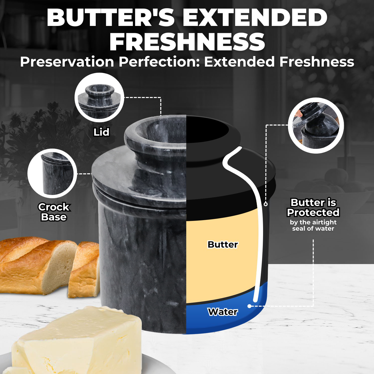 Perfect Gift Ideas: This french butter keeper is a thoughtful gift choice for culinary enthusiasts, housewarmings, weddings, or anyone who loves practical yet elegant kitchen tools