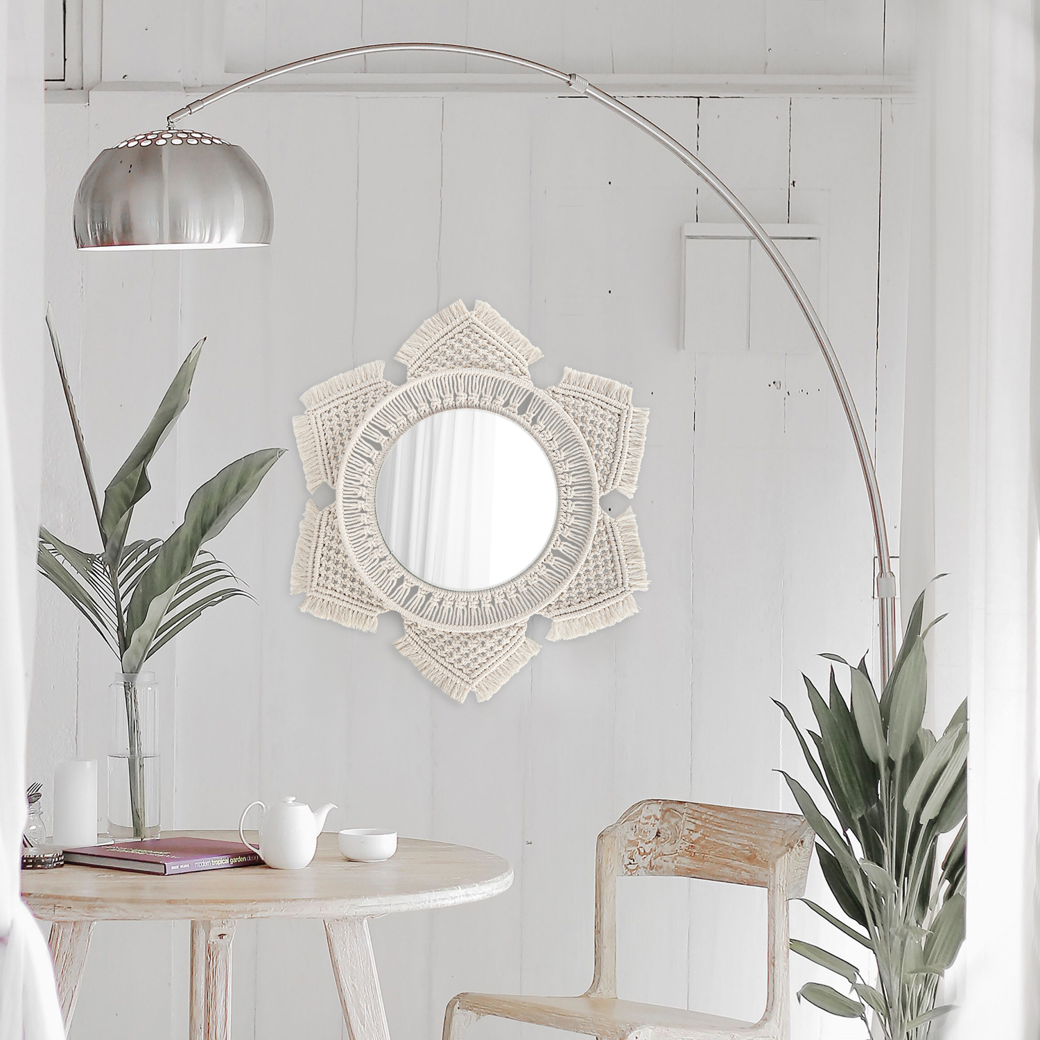 Premium Materials and Detail - Sunburst style hand-woven macramed cotton weaves, ensuring rigidity and beauty. It's a perfect gift for friends and family.