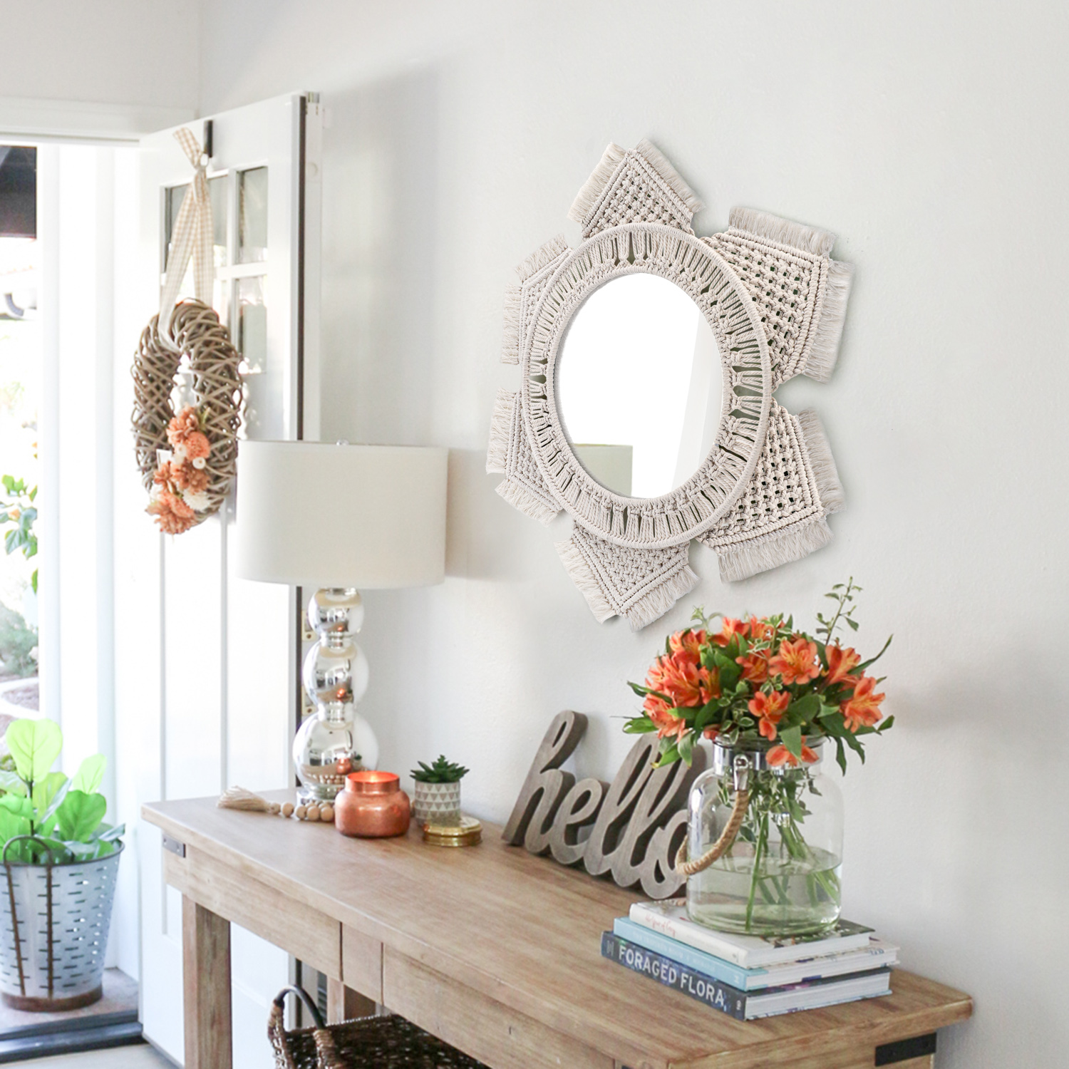 Creative Boho Mirror Wall Decor 