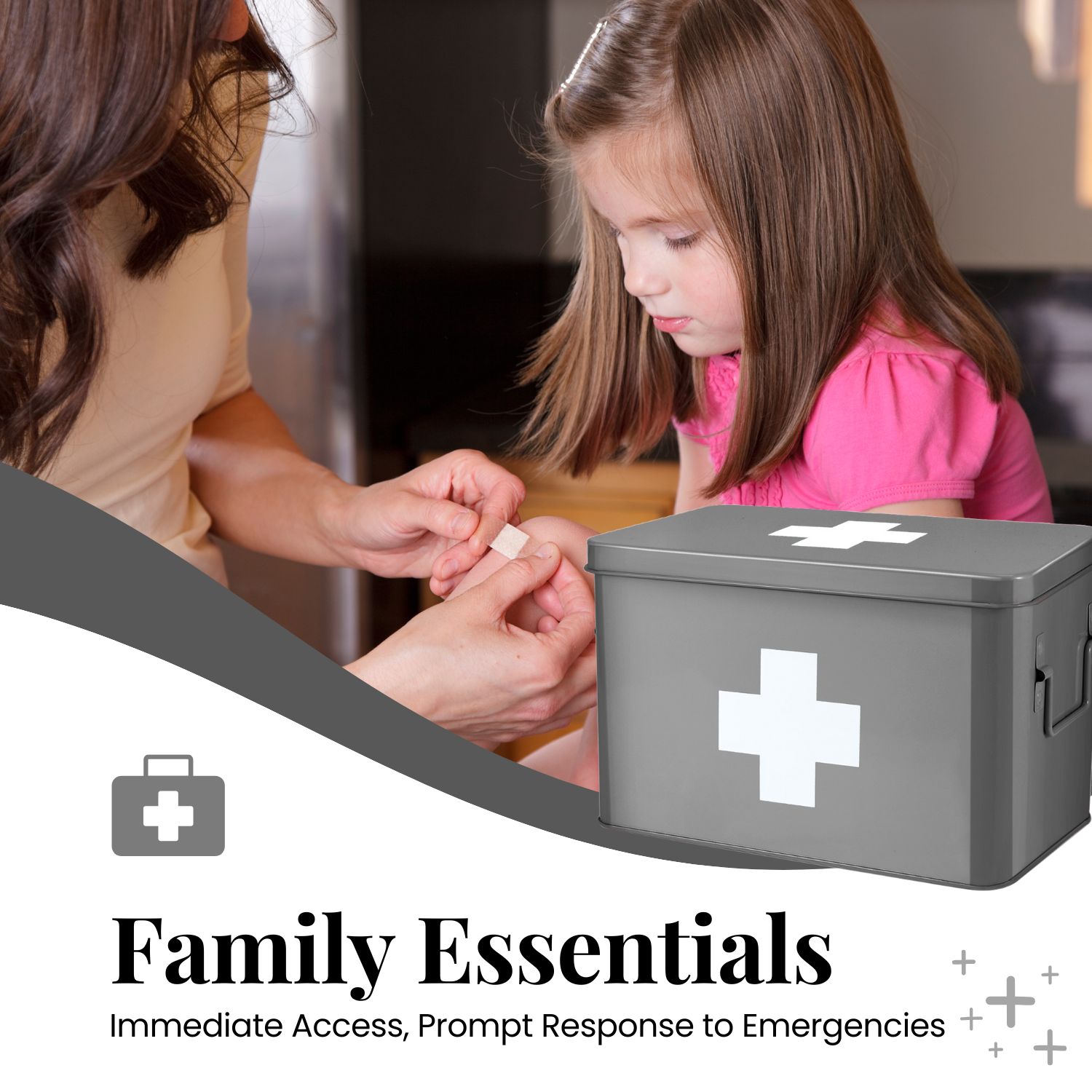 Be Prepared for Emergencies - Our metal medicine box organizer keeps all your essential supplies in one place. With a clear cross symbol for quick identification, it ensures swift response during medical emergencies