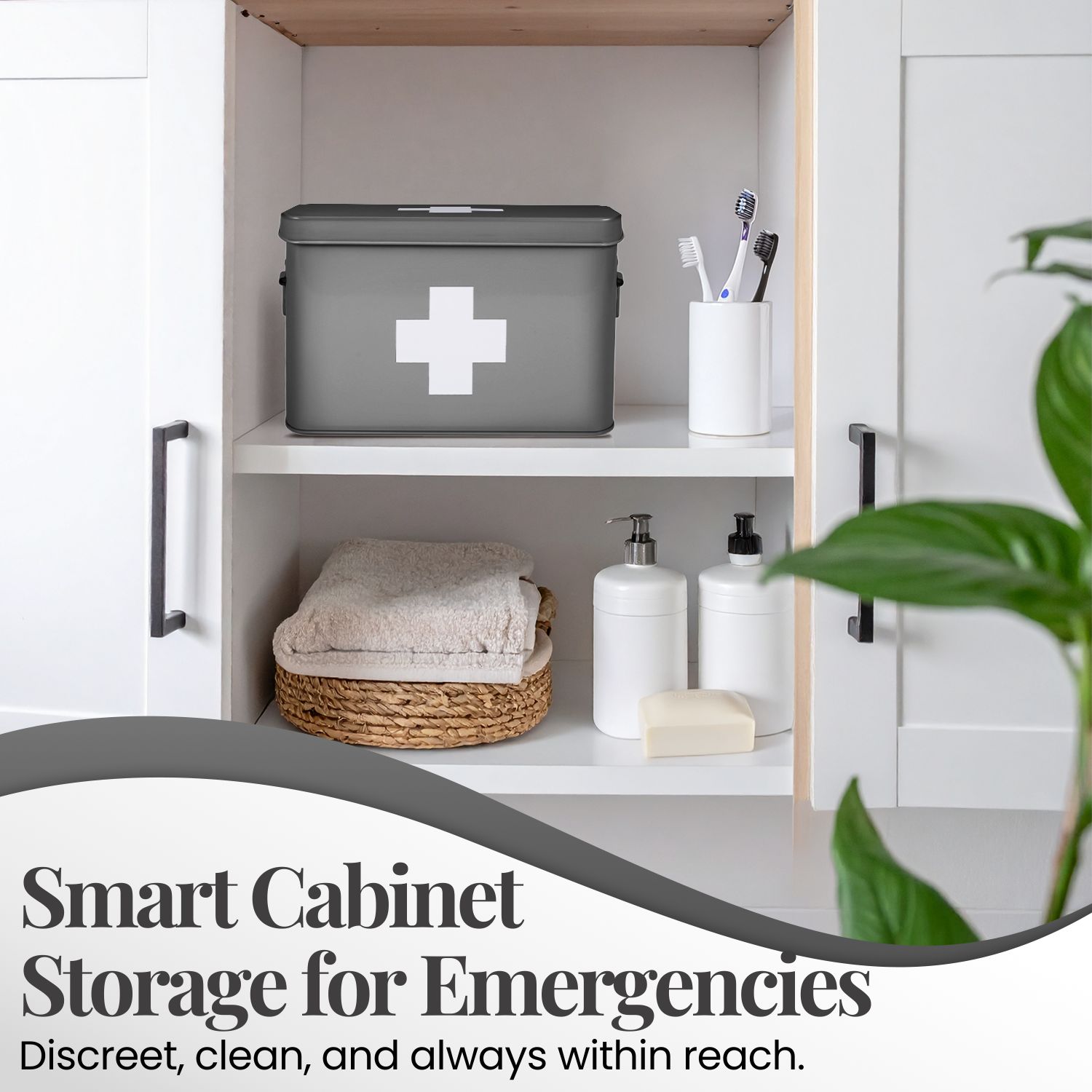 Roomy Storage - Designed with a removable tray and partitions to keep your emergency supplies sorted and organized. No more rummaging through the box - get easy access to what you need with this first aid storage organizer