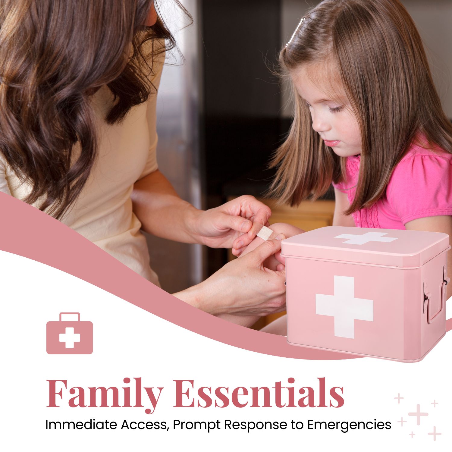 Stock Supplies, Save Lives - Prepare for medical emergencies by stocking up on necessary items in one first aid kit box. Features a cross symbol for quick identification so you can provide aid without delay