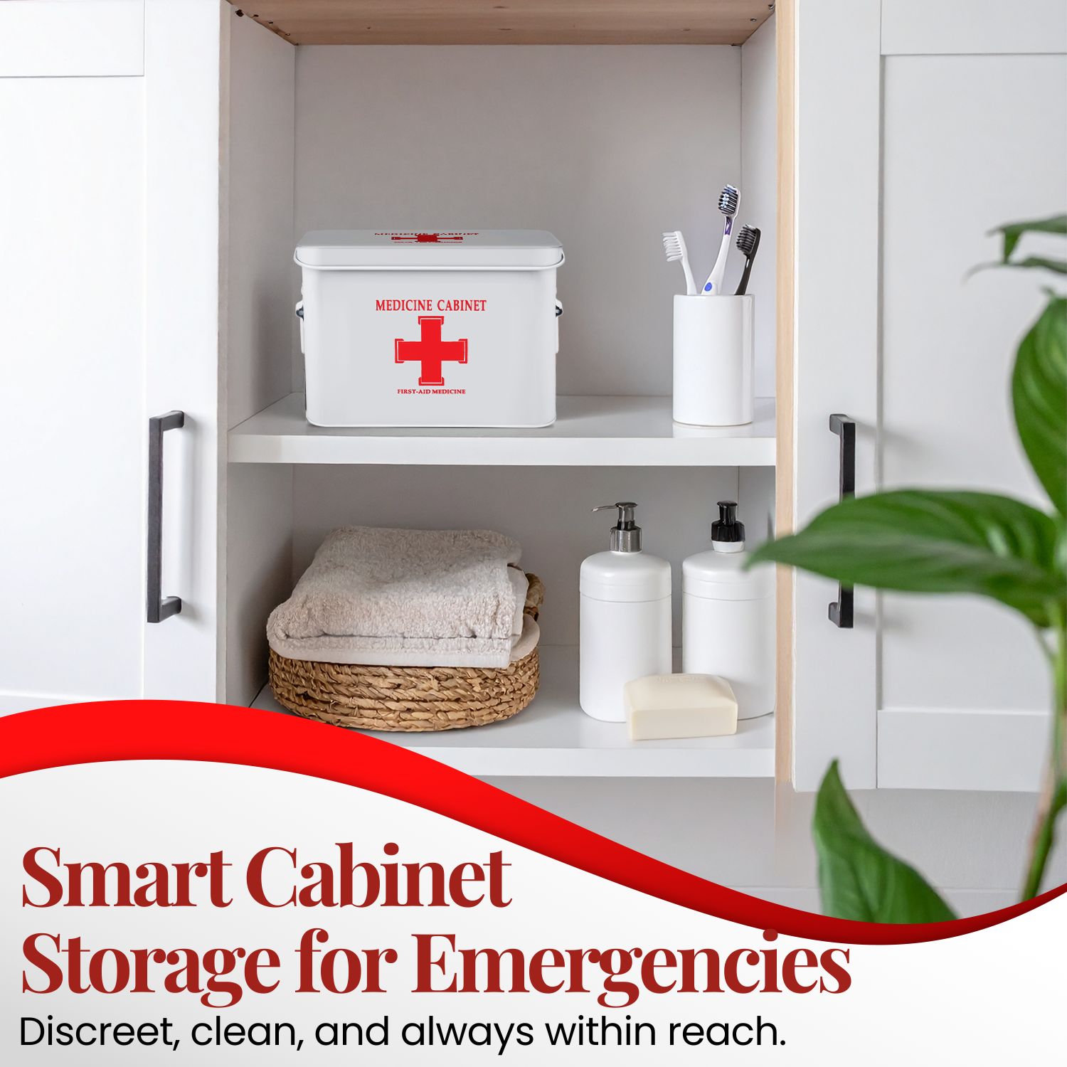 Roomy Storage - Designed with a removable tray and partitions to keep your emergency supplies sorted and organized. No more rummaging through the box - get easy access to what you need with this first aid storage organizer