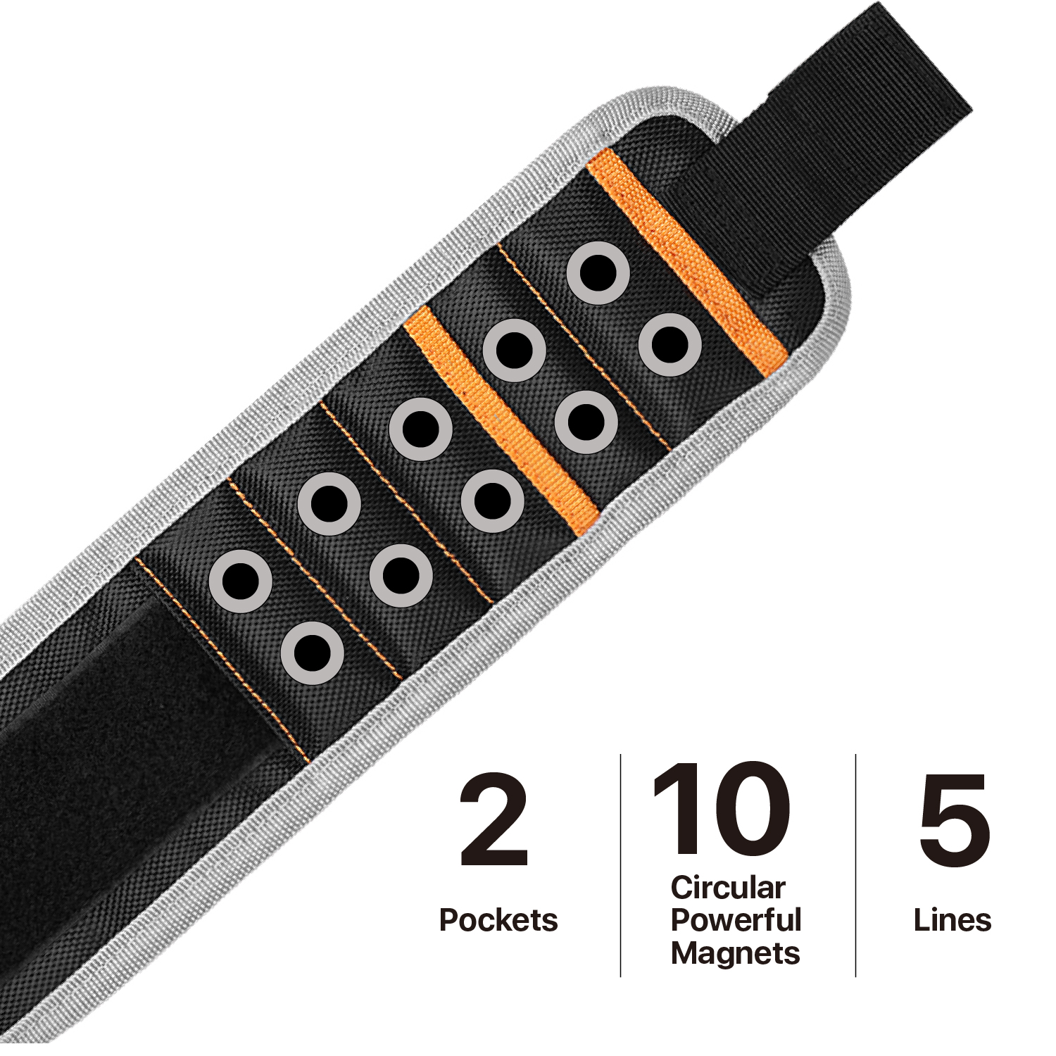 Always An Easier Job With The Magnetic Screw Holder - You've probably attempted a few do-it-yourself projects such as hanging pictures or a curtain rod. Did you drop nails from the top of a ladder and watch helplessly as they fell through into your floor vents? With 10 strong magnets and two pockets, you'll be able to hold them all securely