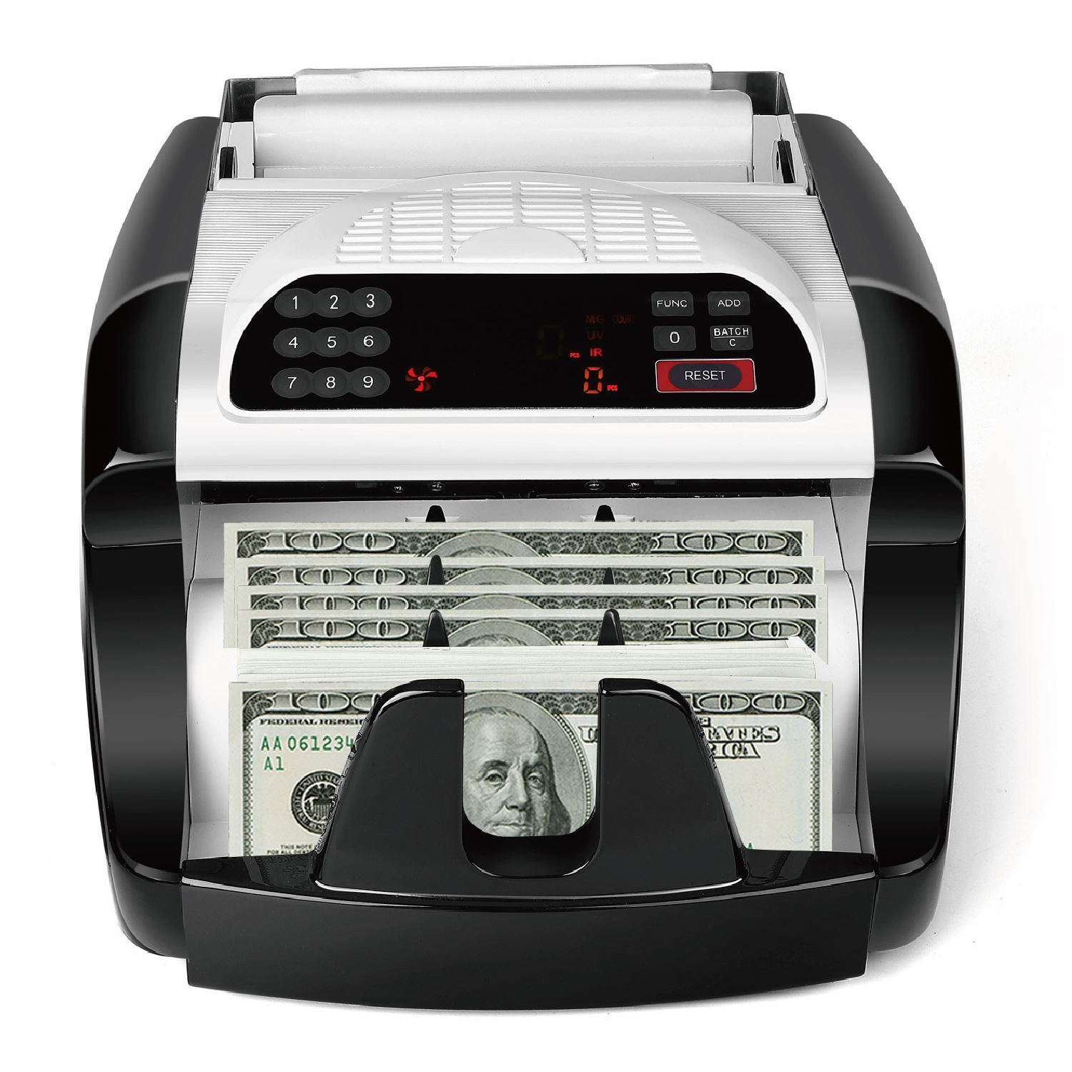 Money Bill Cash Currency Banknote Counter Machine with UV, MG, IR