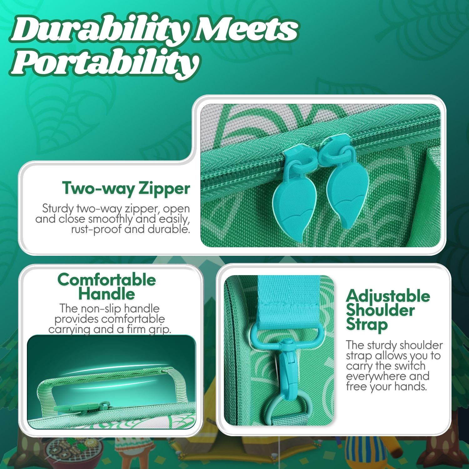 Nintendo Switch Travel Case Portable Hard Shell (Animal Crossing