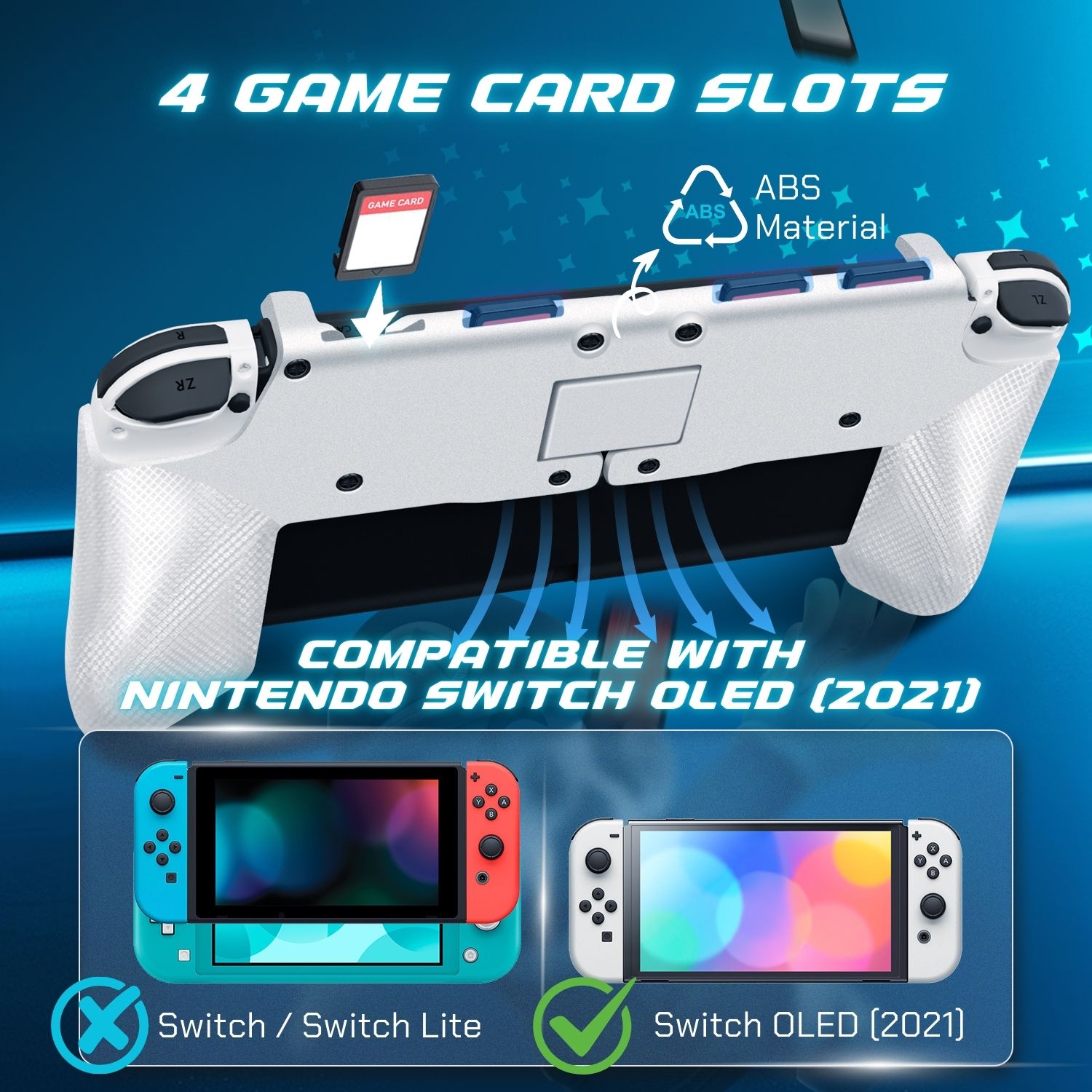 Compact & Travel-Friendly: This lightweight foldable grip case for switch OLED design allows easy storage and portability. It offers protection without bulk, perfect for gaming on the go, commuting, or traveling anywhere