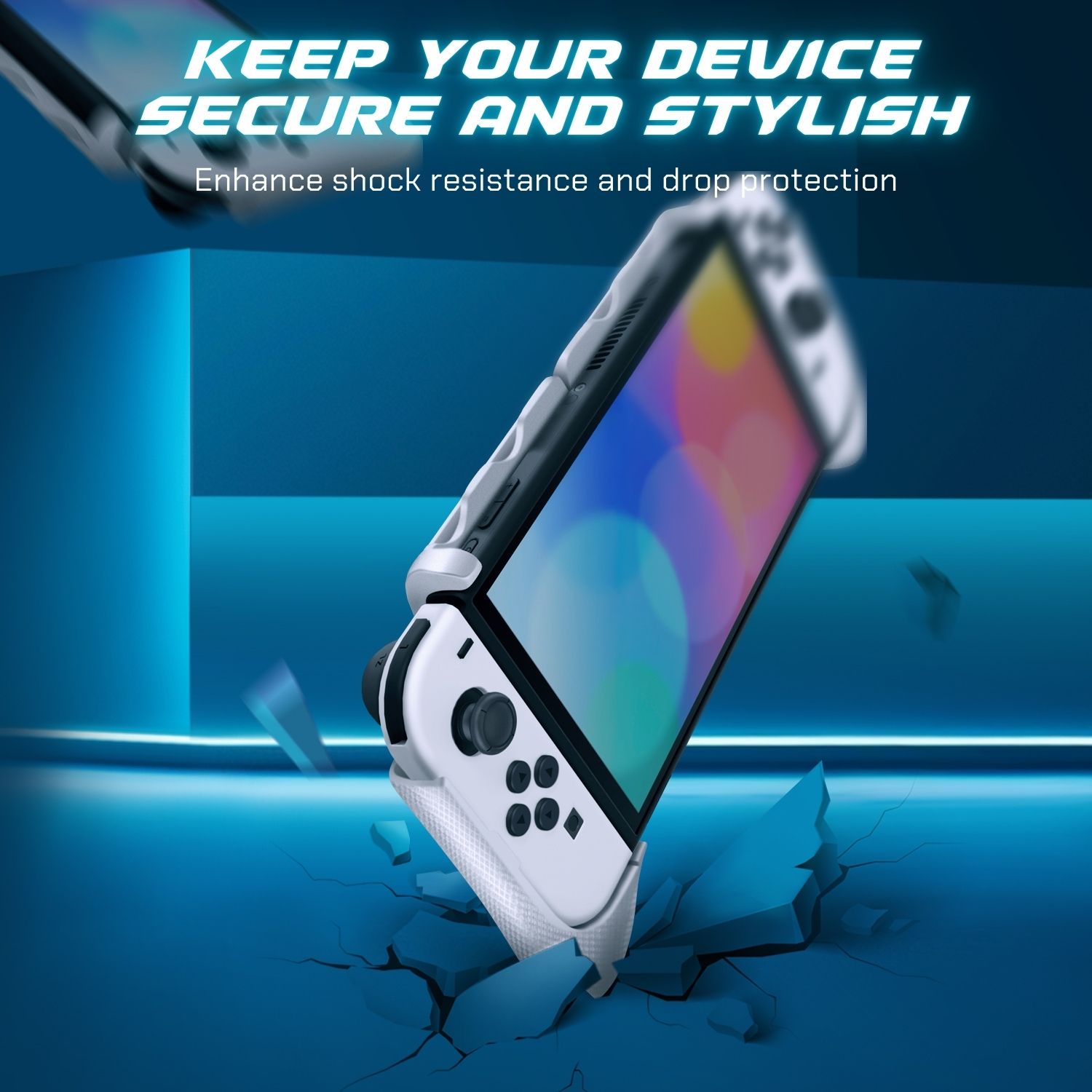 Quick Installation & Game Storage: This comfort grip for Switch OLED is easy to install and remove as needed. It features built-in slots for up to 4 game cards, allowing you to switch between your favorite games anytime, anywhere