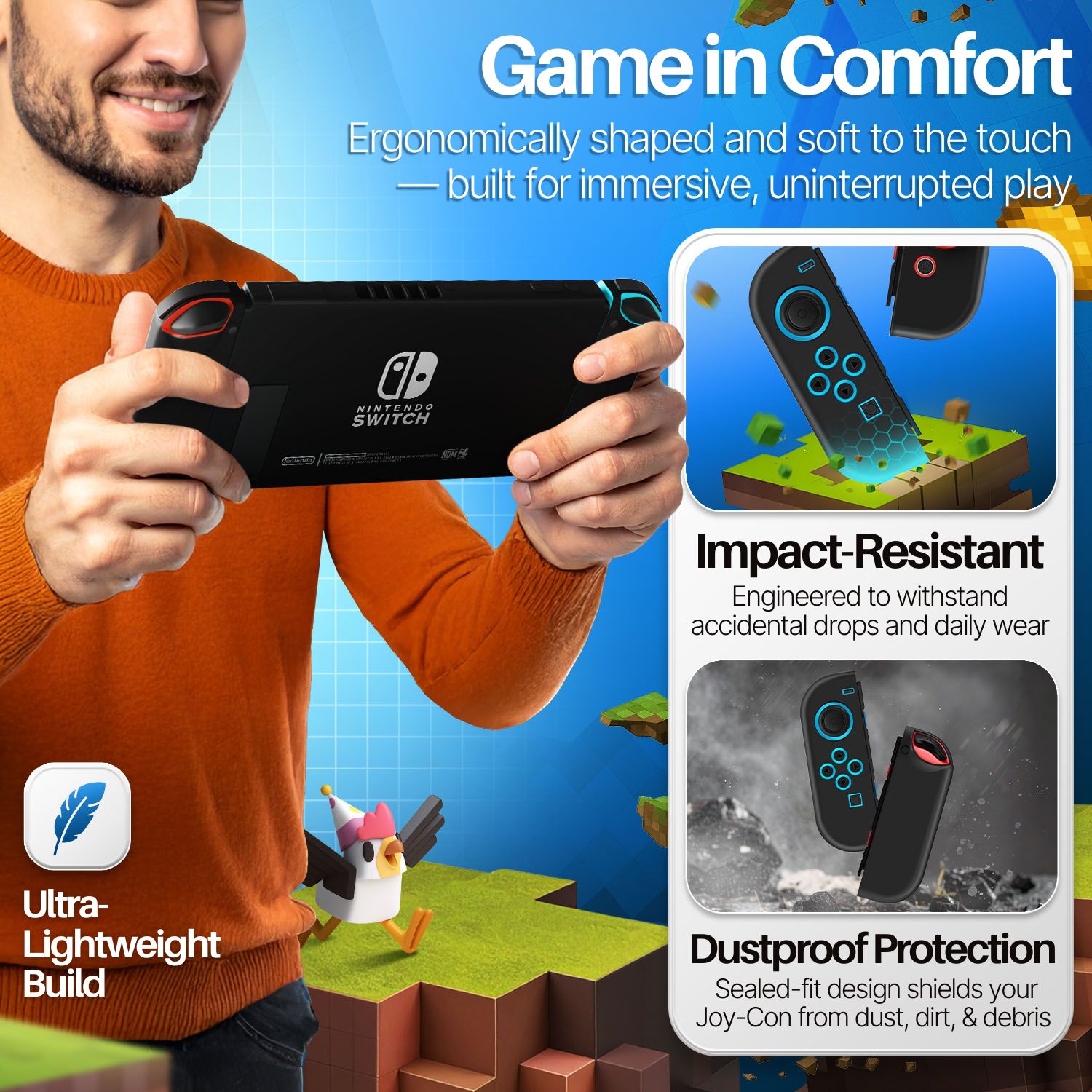 Silicone Joy Con Case for Nintendo Switch & Switch Oled (Black) | eBay