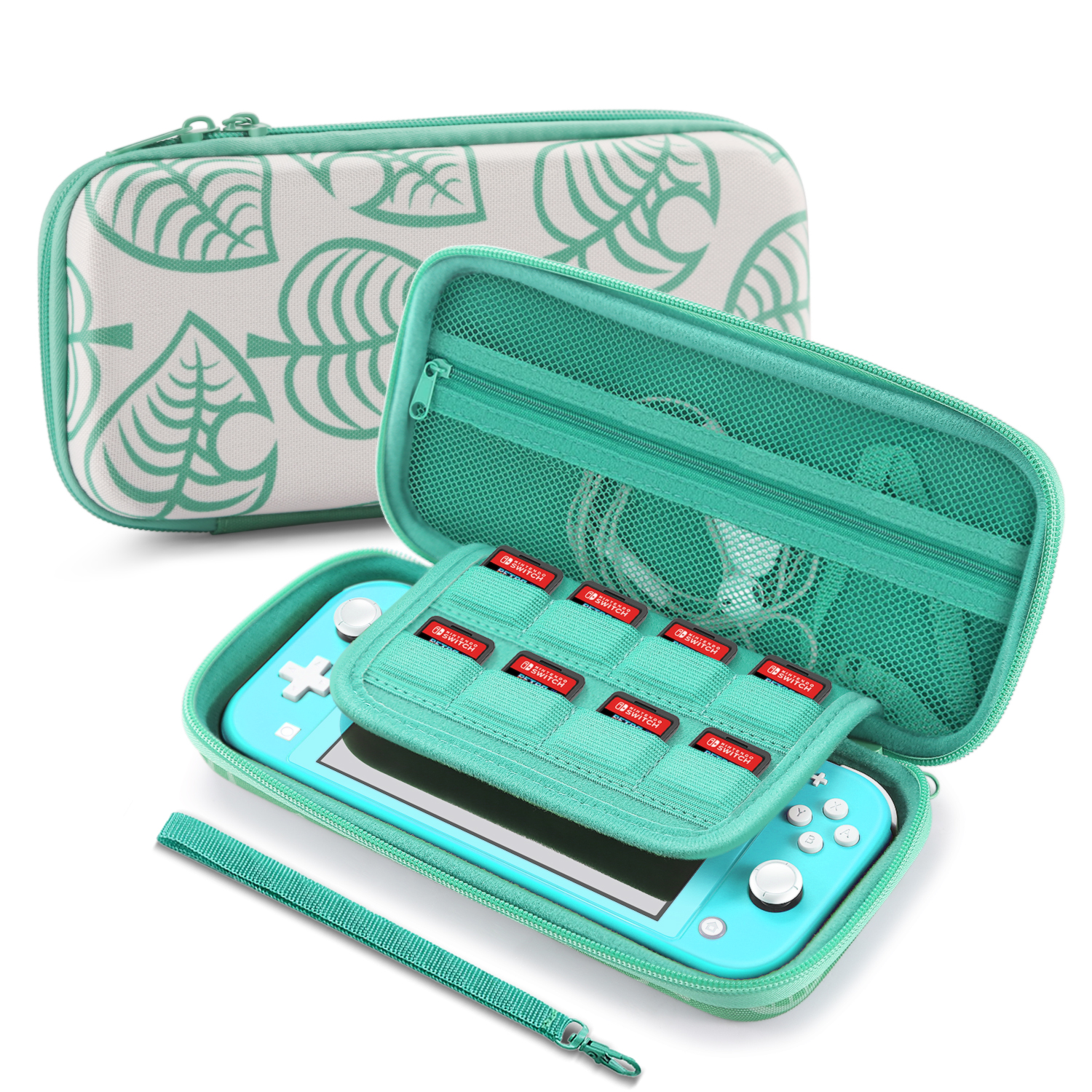 Switch Lite Travel Case Portable Hard Shell, Animal Crossing Leaf