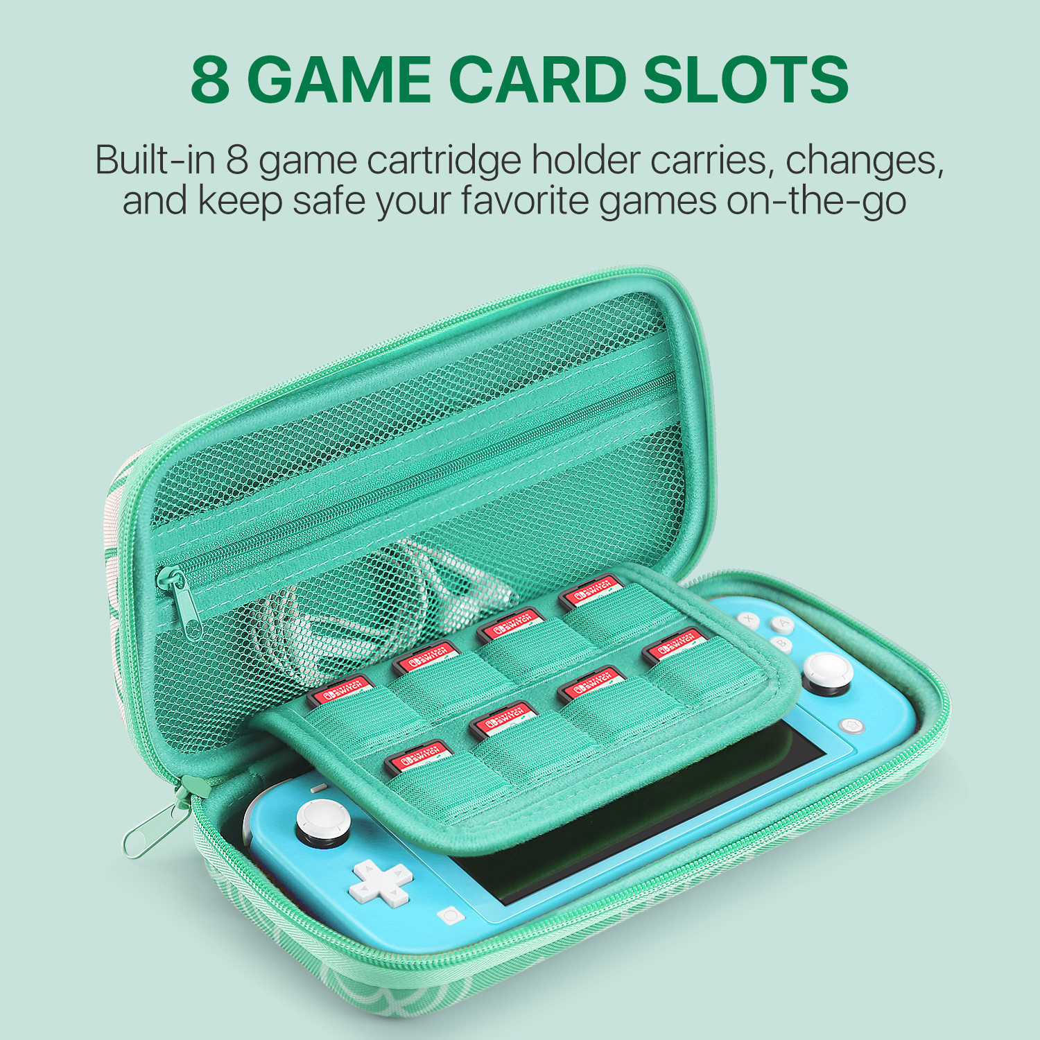 Nintendo Switch Lite ケース付き！　美品！ Switch Lite Travel Case Portable Hard Shell, Animal Crossing Leaf