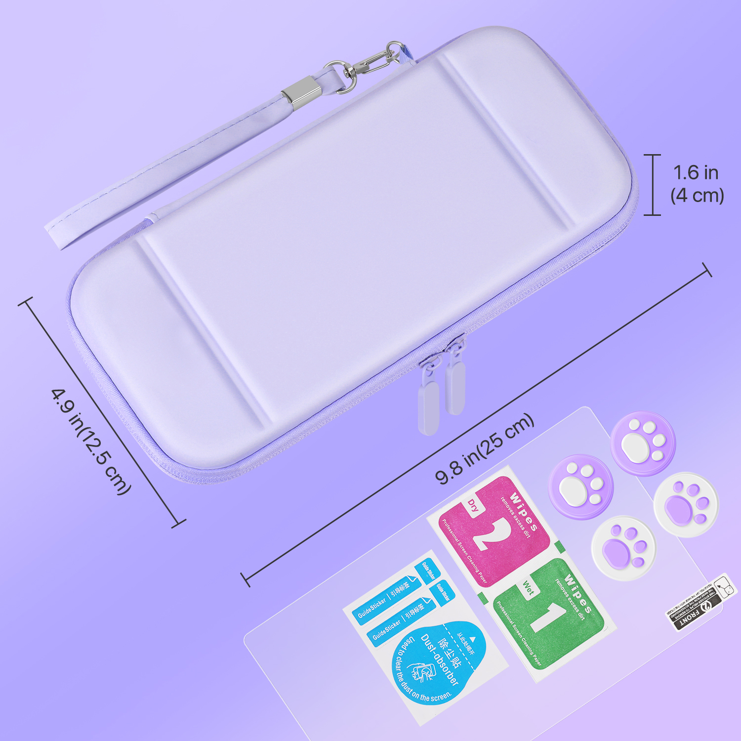 Portable Kawaii Nintendo Switch Lite Case - Comes with a convenient wrist strap, so you can easily hold it in your hand, or put your favorite games in a bookbag & backpack with you no matter where you're going