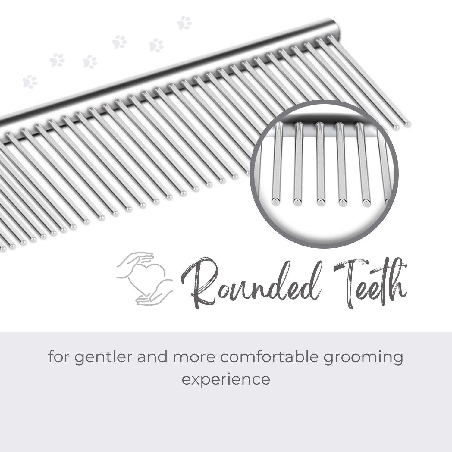 Wide and narrow spacing of teeth provides complete grooming, perfect for the well groomed pet