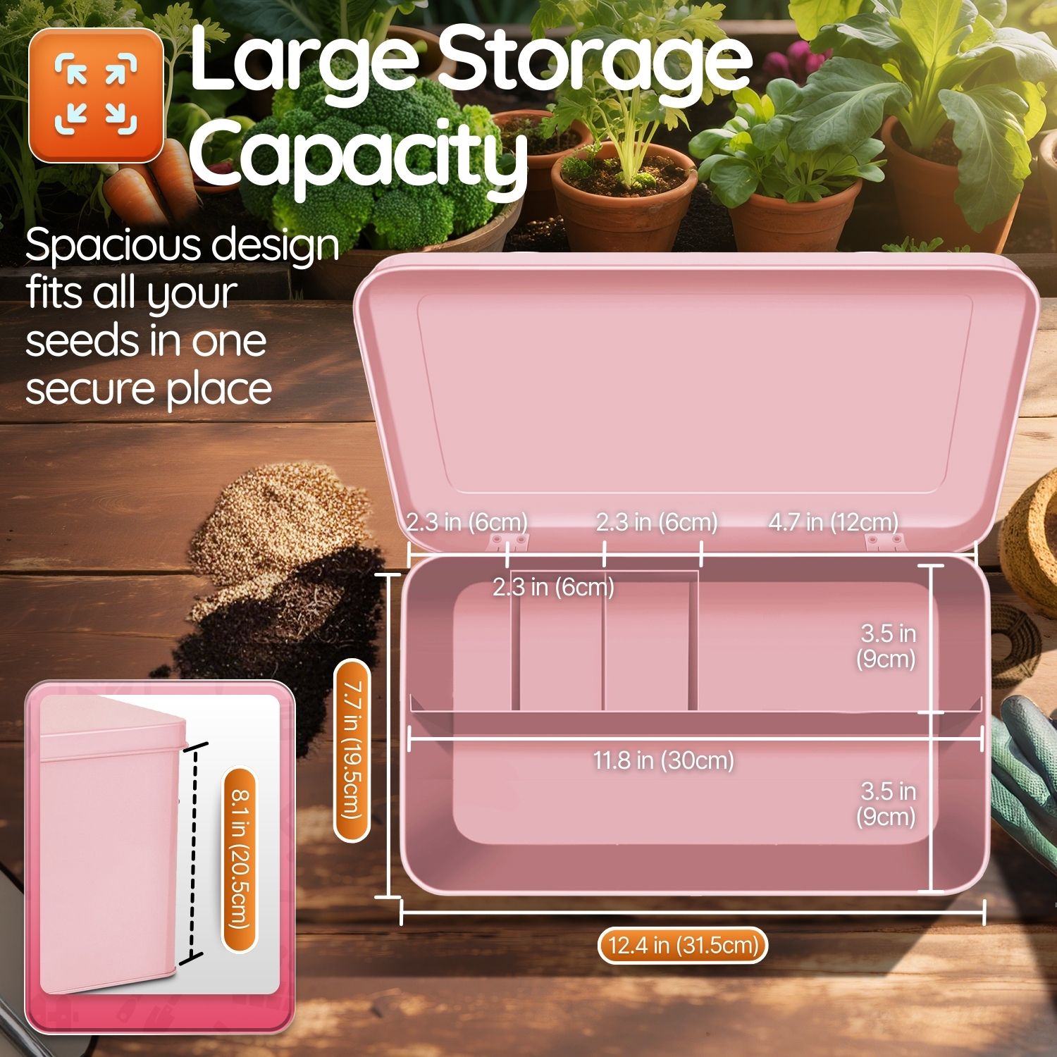 Protective Metal Design: Use this metal seed storage box to safeguard your collection; also serves as a seed saver storage box to keep seeds dry, organized, and ready for future planting; can also be used for organized medical storage in home or travel settings