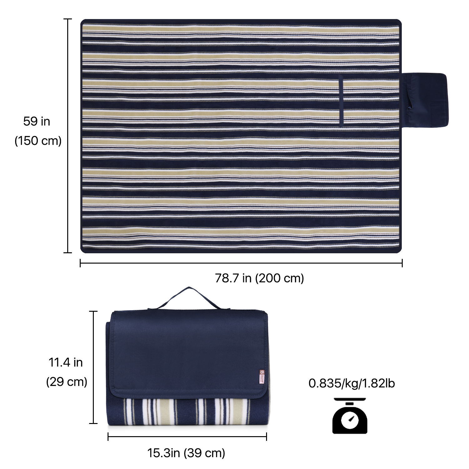 picnic blanket measurements