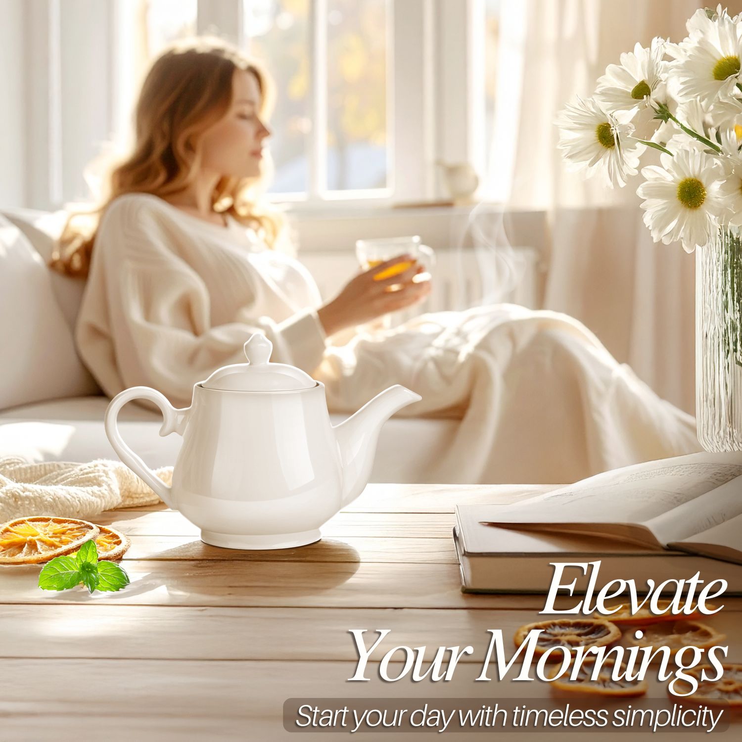 Sufficient for Personal Use - Small and pretty teapot that can brew up to 24 oz or 2-3 cups of tea at a time, perfect for daily use or entertaining a small crowd.