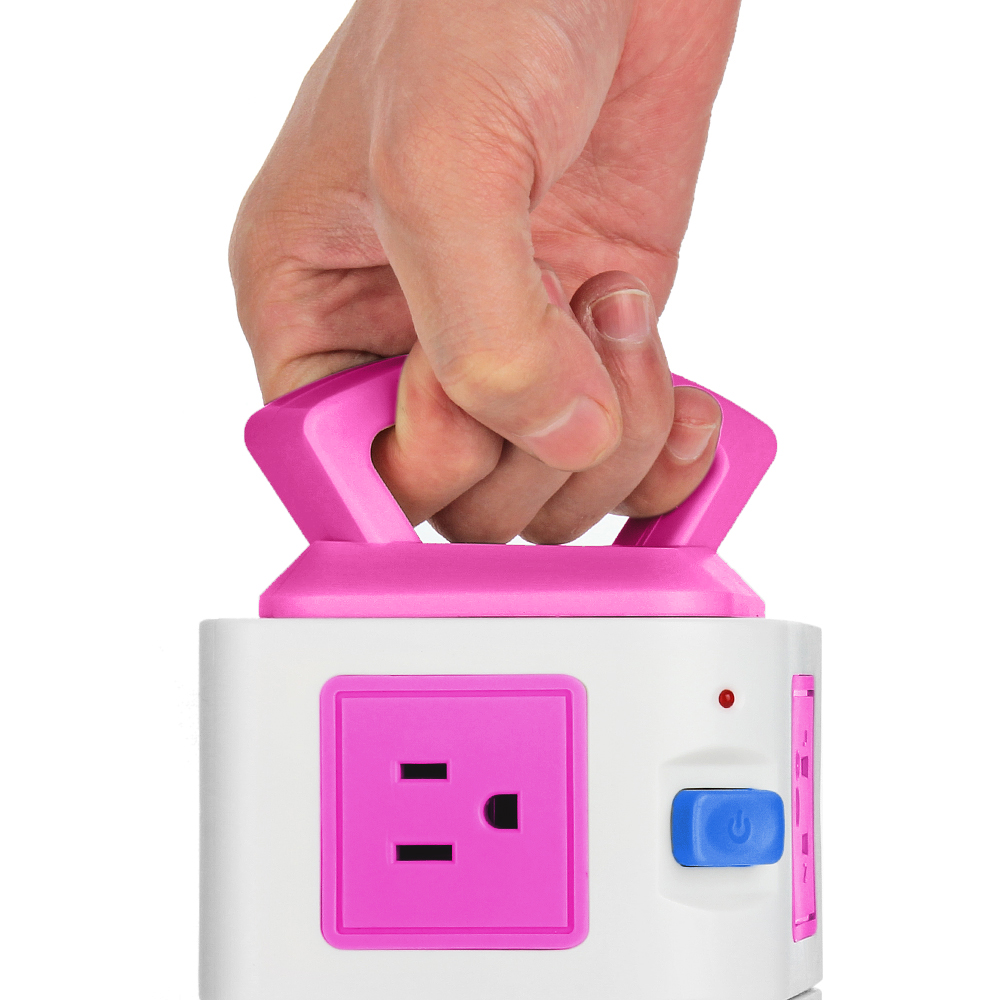 Retractable power cord, the power cable can retract into the tower socket base; Portable and space saving features making it convenient for home and office use