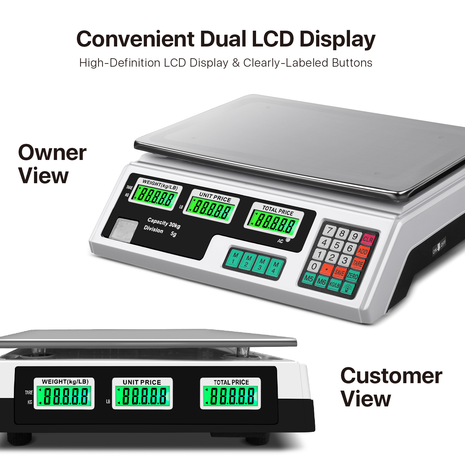 BUILT-IN RECHARGEABLE BATTERY: Versatile power options for most applications, power plug for stationary use like Deli, Supermarkets, and built-in rechargeable battery for on the go events like the farmers market, flea market, or food stalls.