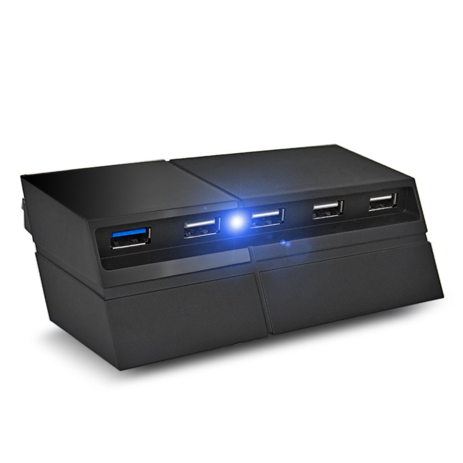 5-Port USB 3.0 2.0 High Speed Adapter Splitter Connector Expander Hub Switch for Sony PS4 Playstation 4 Gaming Console with one USB 3.0 port and four USB 2.0 ports