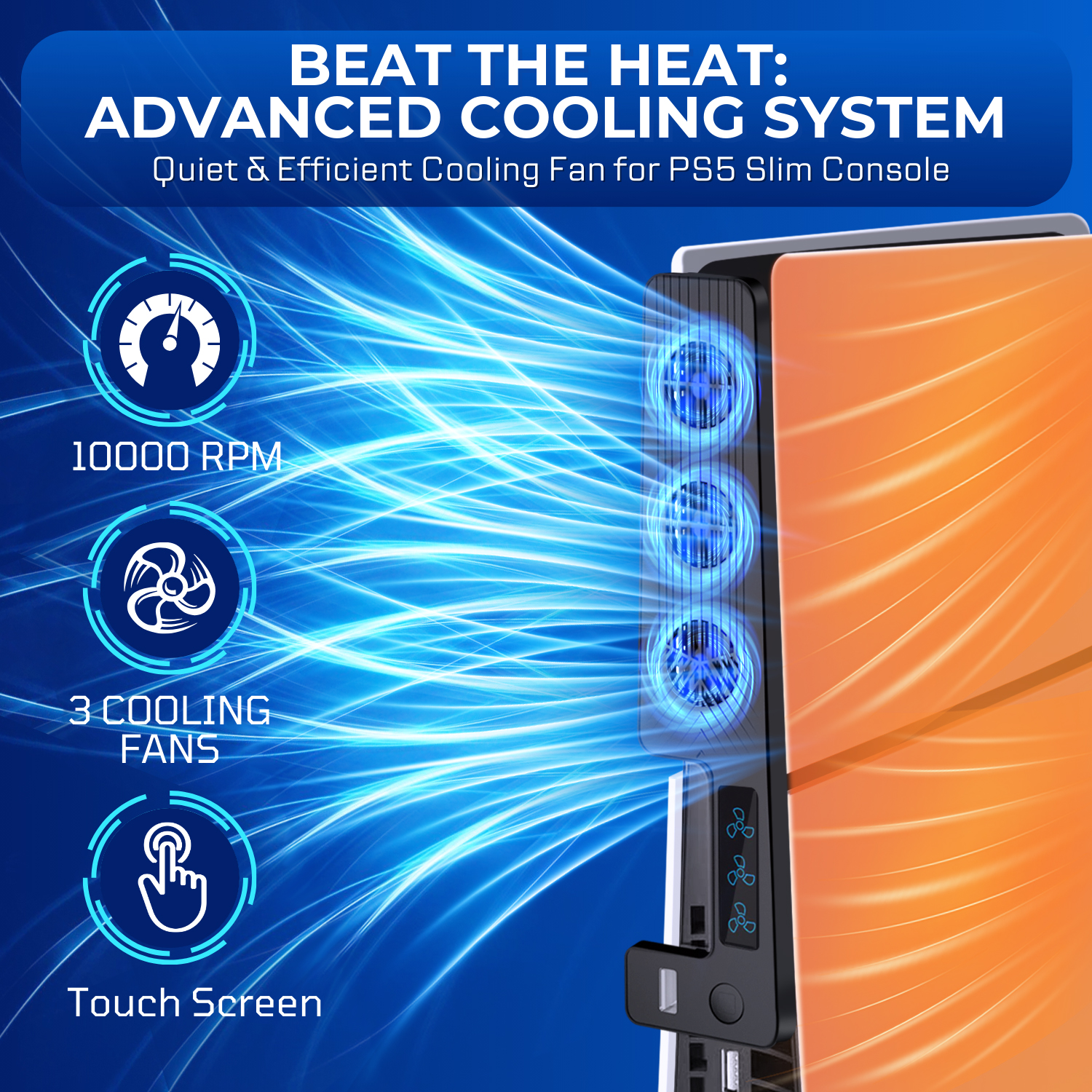 Superior Cooling Technology: Our TNP cooling for PS5 slim has a high-speed, low-noise design to ensure effective heat dissipation, maintaining your devices at optimal performance Note: NOT compatible with PS5 Standard Edition