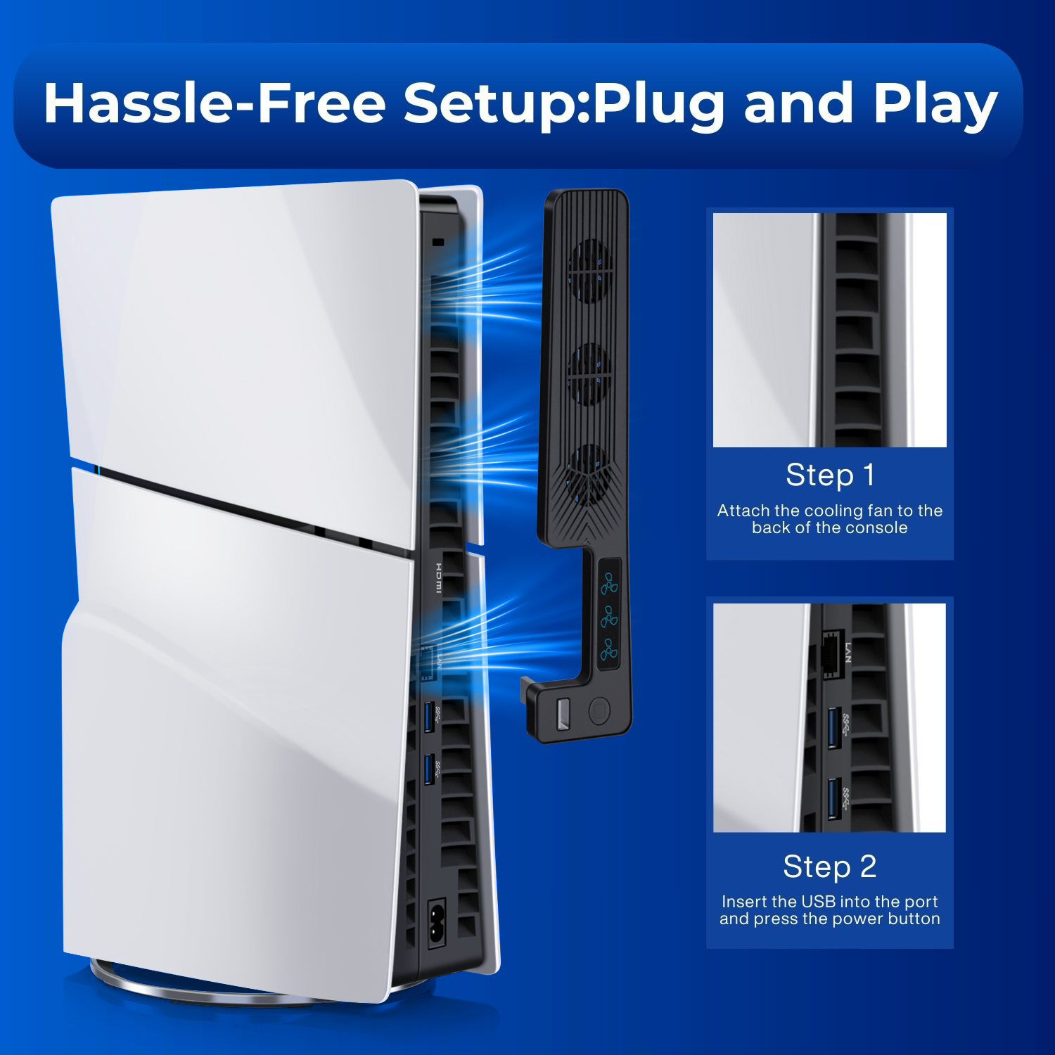 Integrated Design with Extra USB Port: Enjoy added connectivity with an additional USB port no need to sacrifice device connections for cooling efficiency