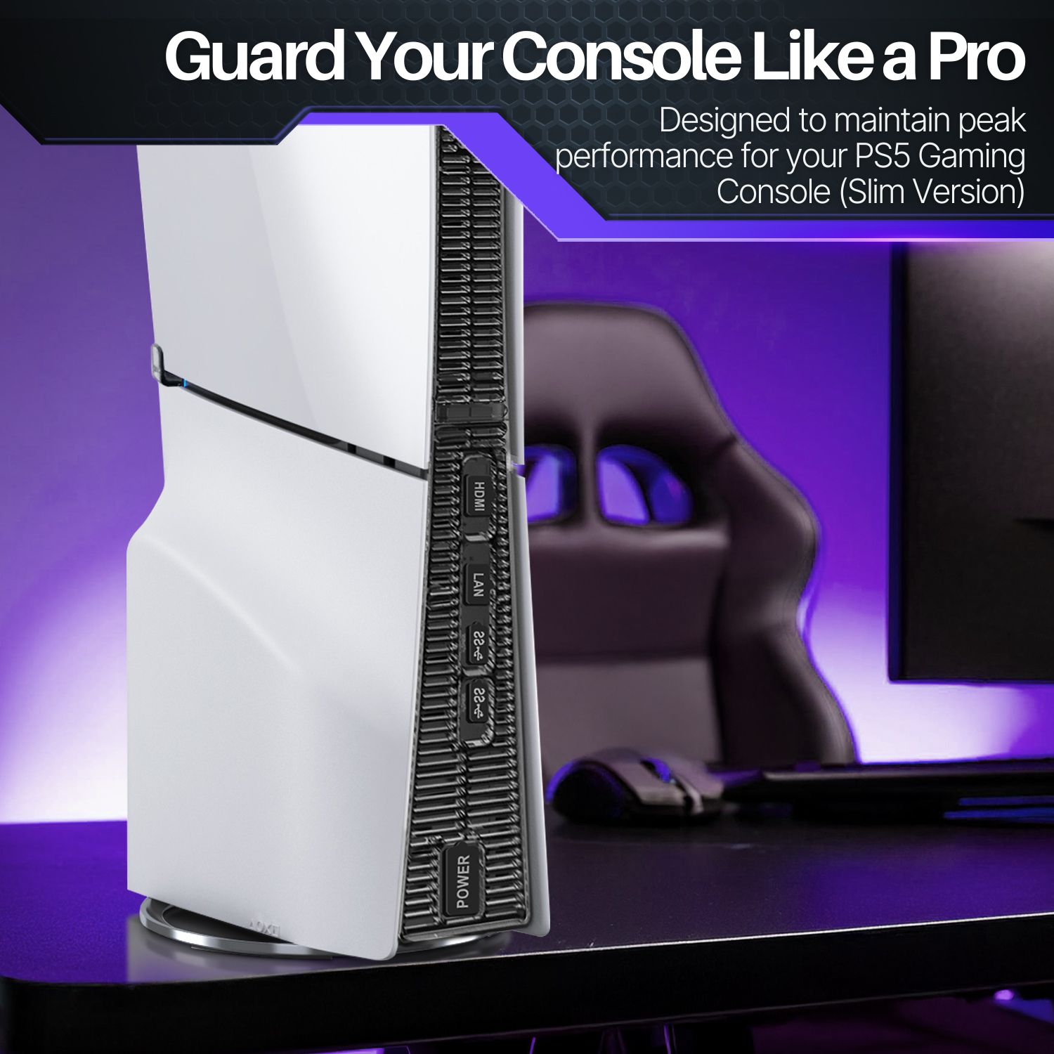 Custom-Designed: Our tailor-made covers for PS5 Slim perfectly fit the disc and digital edition. It provides unmatched protection against dust, dirt, hair, and potential overheating, keeping your console pristine. Compatible with PS5 SLIM ONLY, Not Compatible with Playstation 5 Standard edition