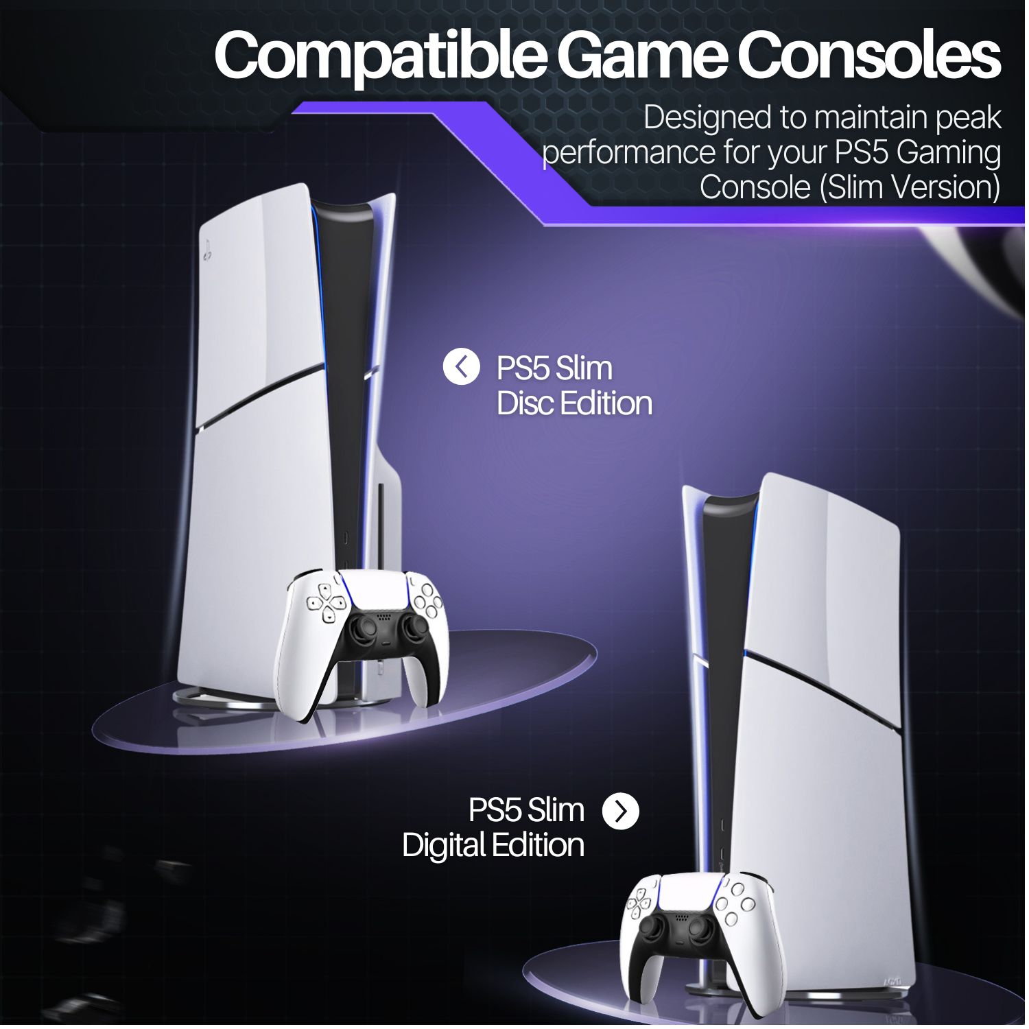 Enhanced Gaming Experience: Our dust protector for PS5 prevents external dust inhalation with our innovative design, ensuring uninterrupted, dust-free gaming sessions for peak performance