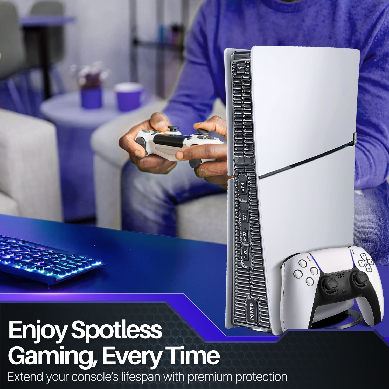 Effortless Setup: These dust covers for PS5 Slim Disc and Digital Edition can be installed with ease, quickly upgrading your gaming setup for a cleaner, safer gaming environment